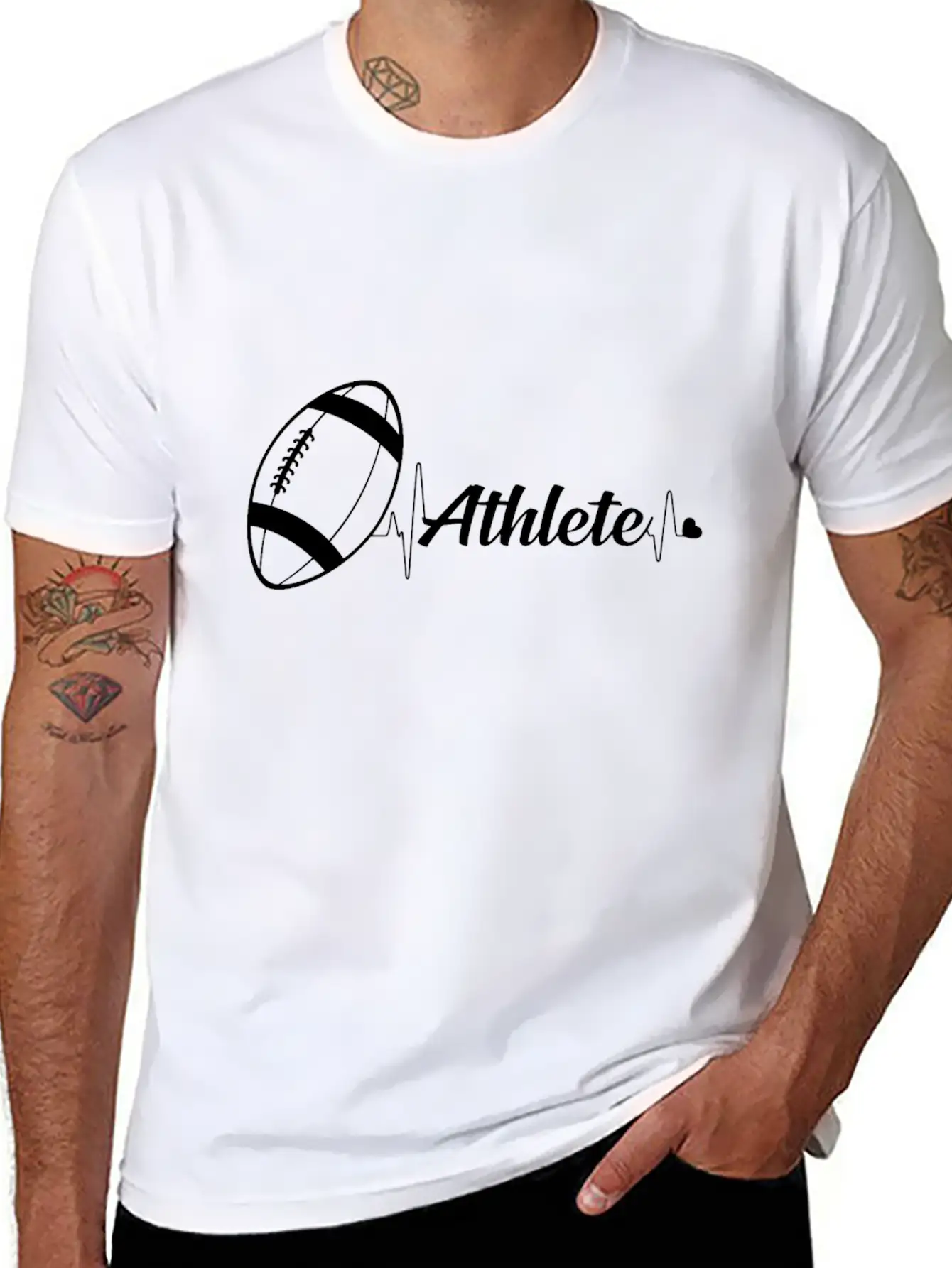 American Football Athlete Unisex Casual T-Shirt ��� Clean Design For Daily Comfort