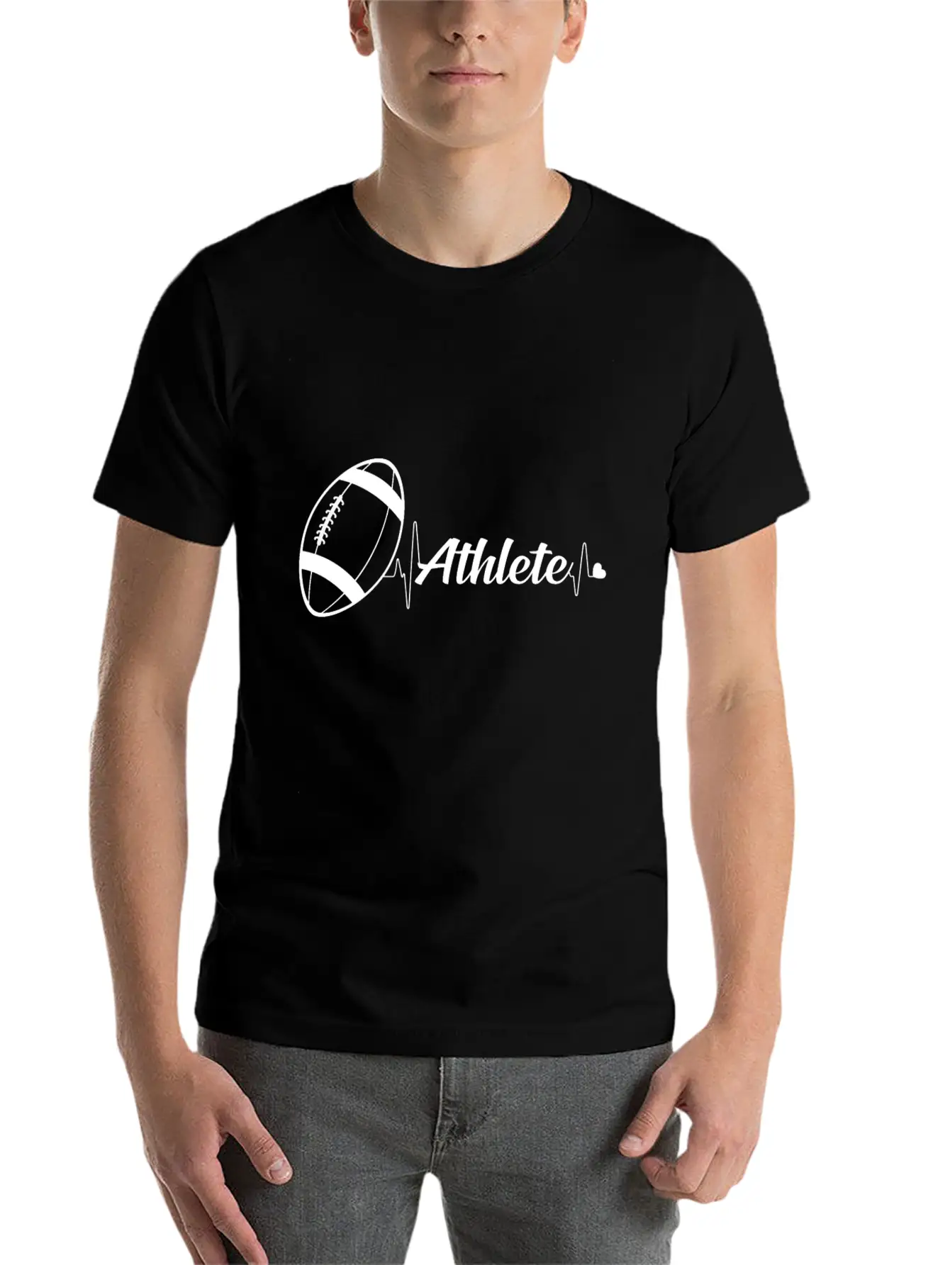 American Football Athlete Unisex Casual T-Shirt ��� Clean Design For Daily Comfort