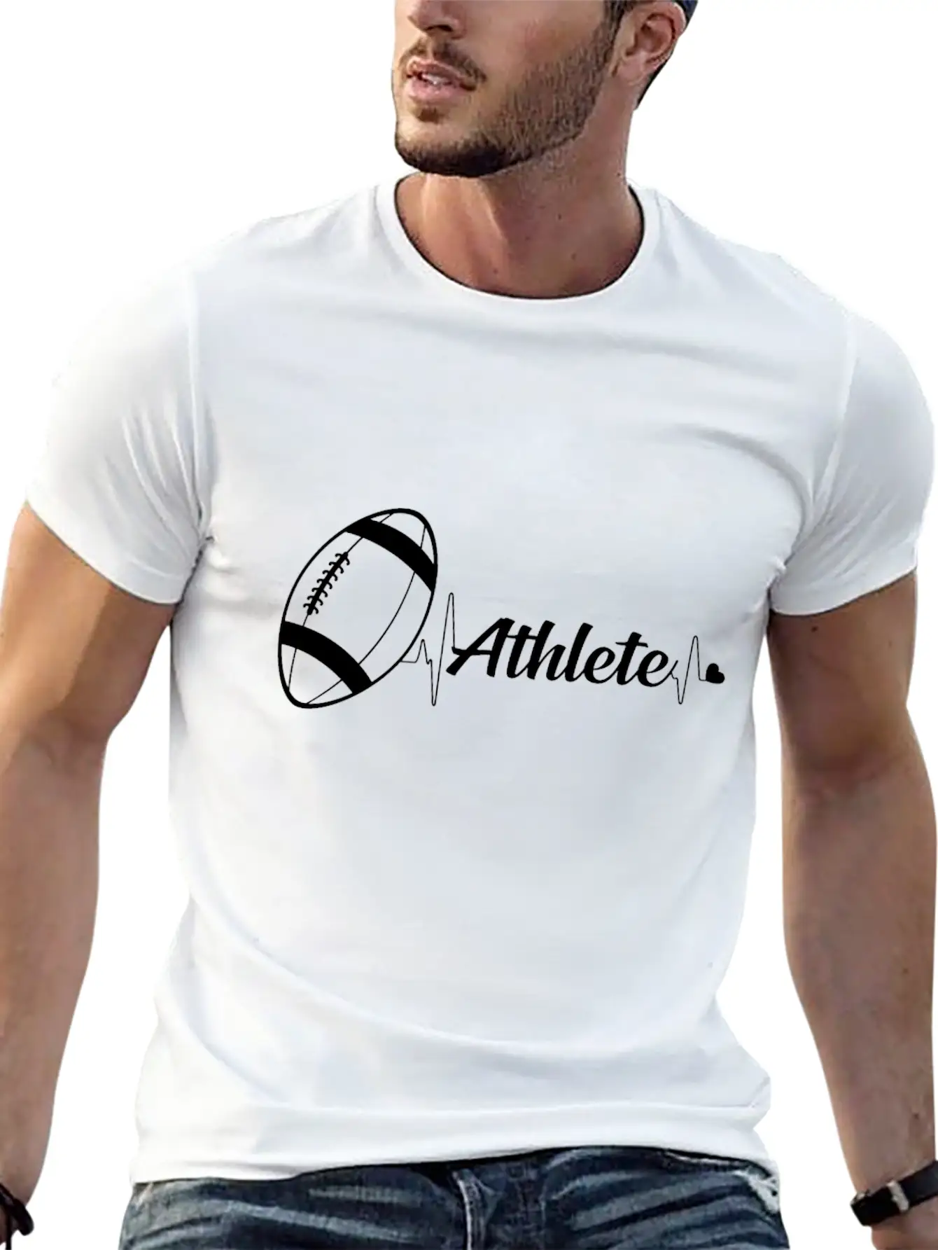 American Football Athlete Unisex Casual T-Shirt ��� Clean Design For Daily Comfort