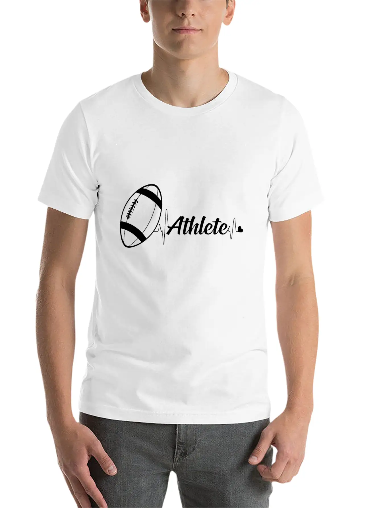 American Football Athlete Unisex Casual T-Shirt ��� Clean Design For Daily Comfort