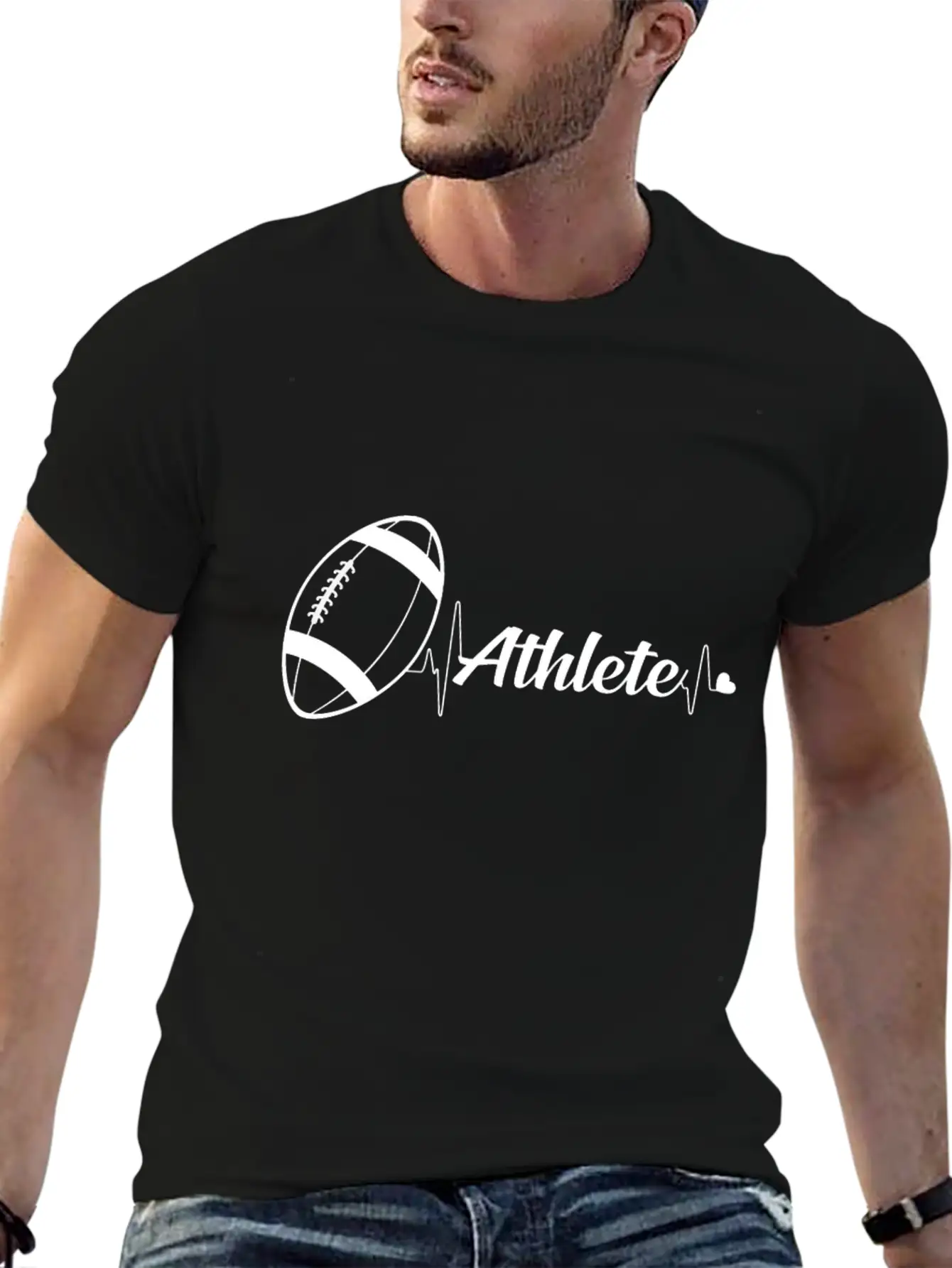 American Football Athlete Unisex Casual T-Shirt ��� Clean Design For Daily Comfort