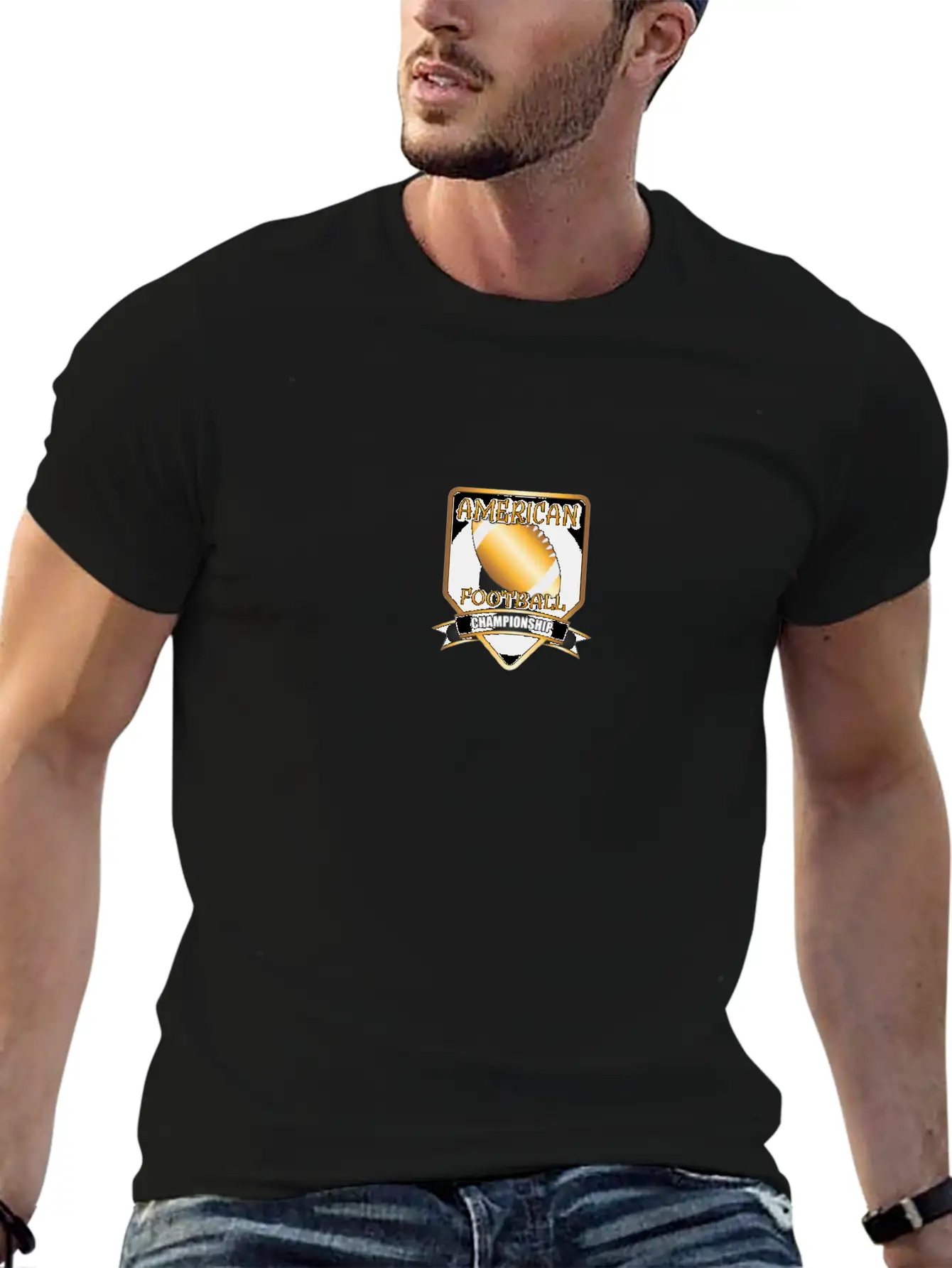 American Football Championship Lightweight Cotton T-Shirt – Daily Comfort Graphic Shirt