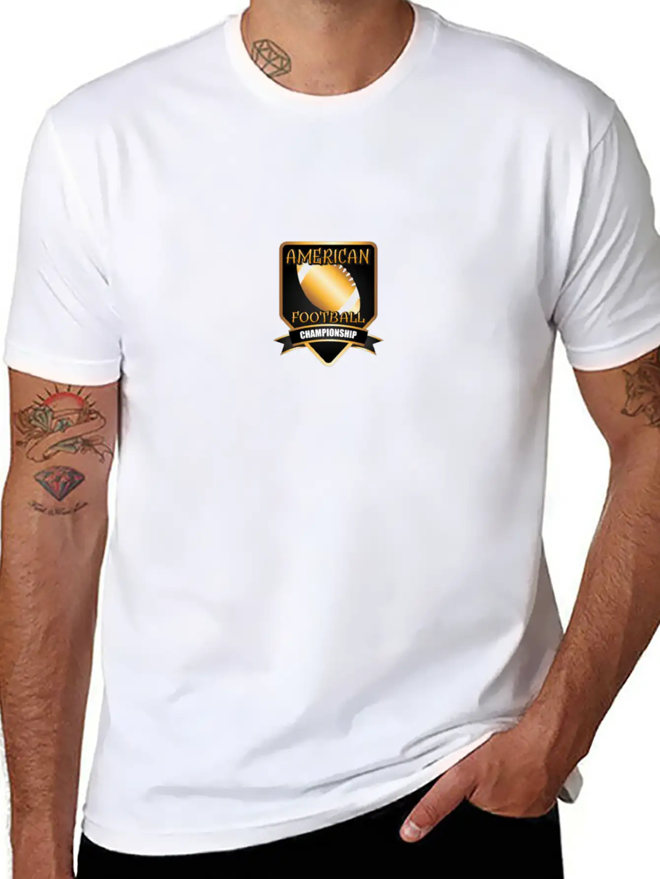 American Football Championship Lightweight Cotton T-Shirt – Daily Comfort Graphic Shirt