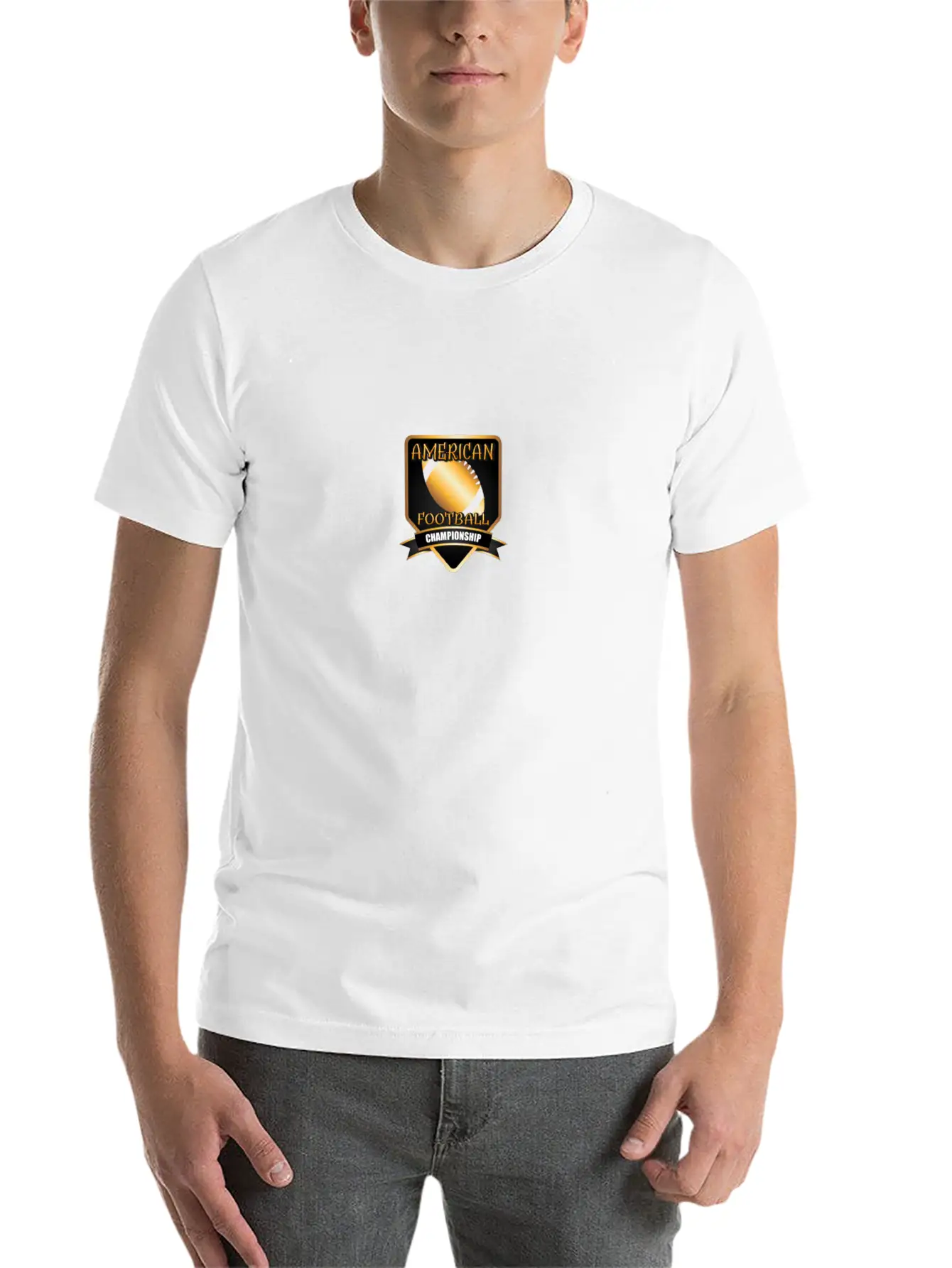 American Football Championship Lightweight Cotton T-Shirt – Daily Comfort Graphic Shirt