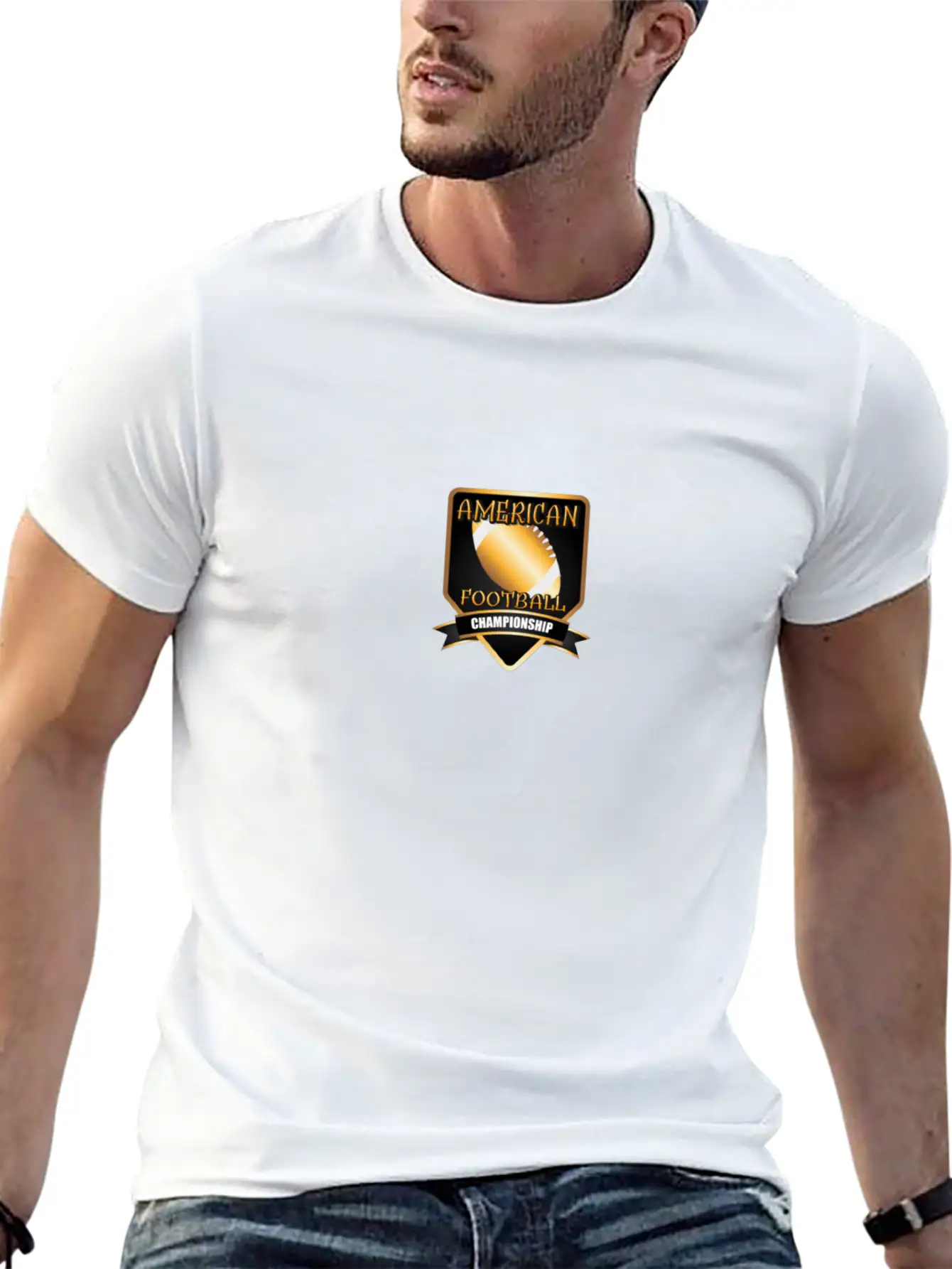 American Football Championship Lightweight Cotton T-Shirt – Daily Comfort Graphic Shirt