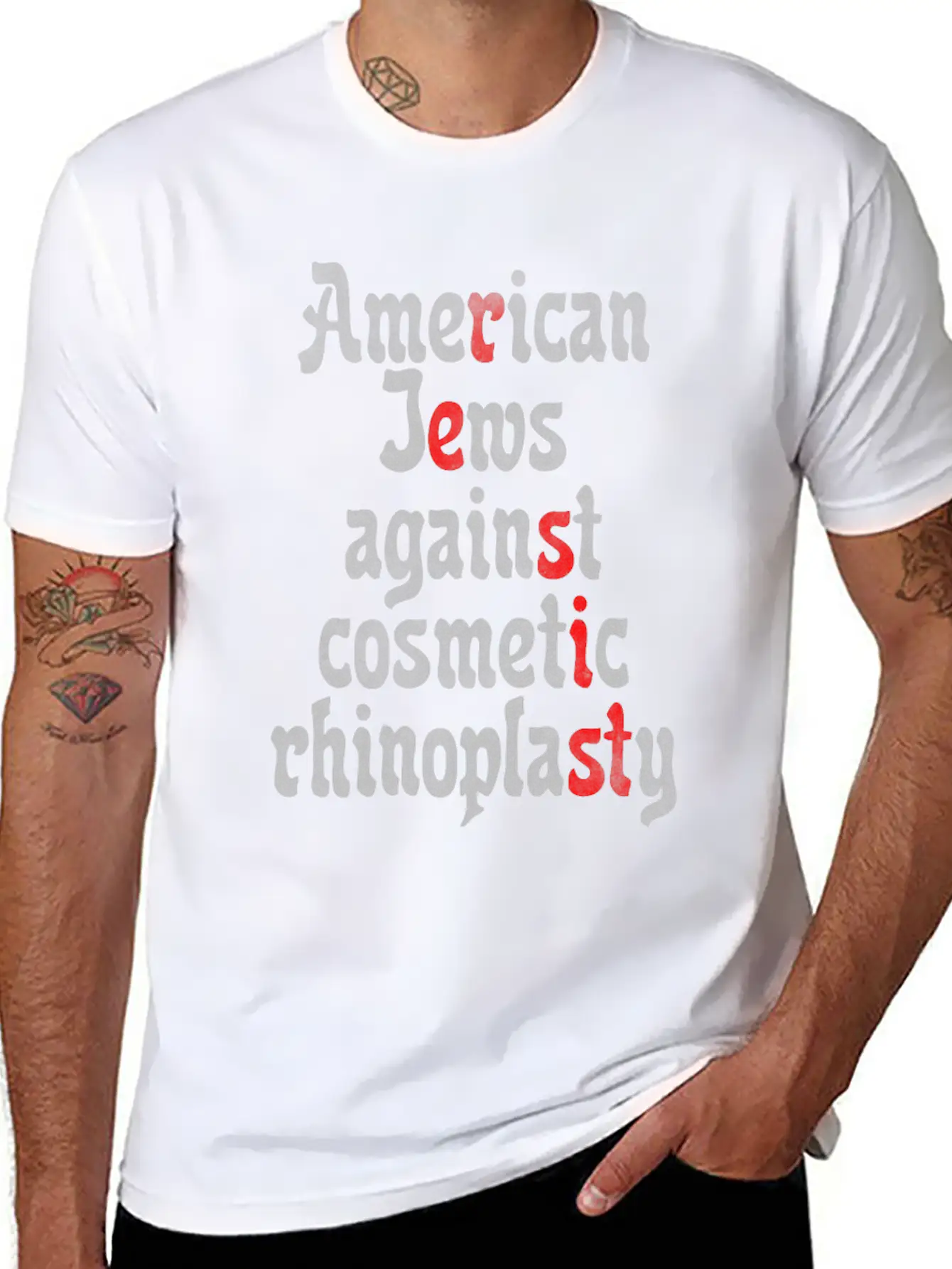 American Jews Against Cosmetic Rhinoplasty Classic Fit Graphic Tee For Daily Comfort – Unisex Cotton Shirt