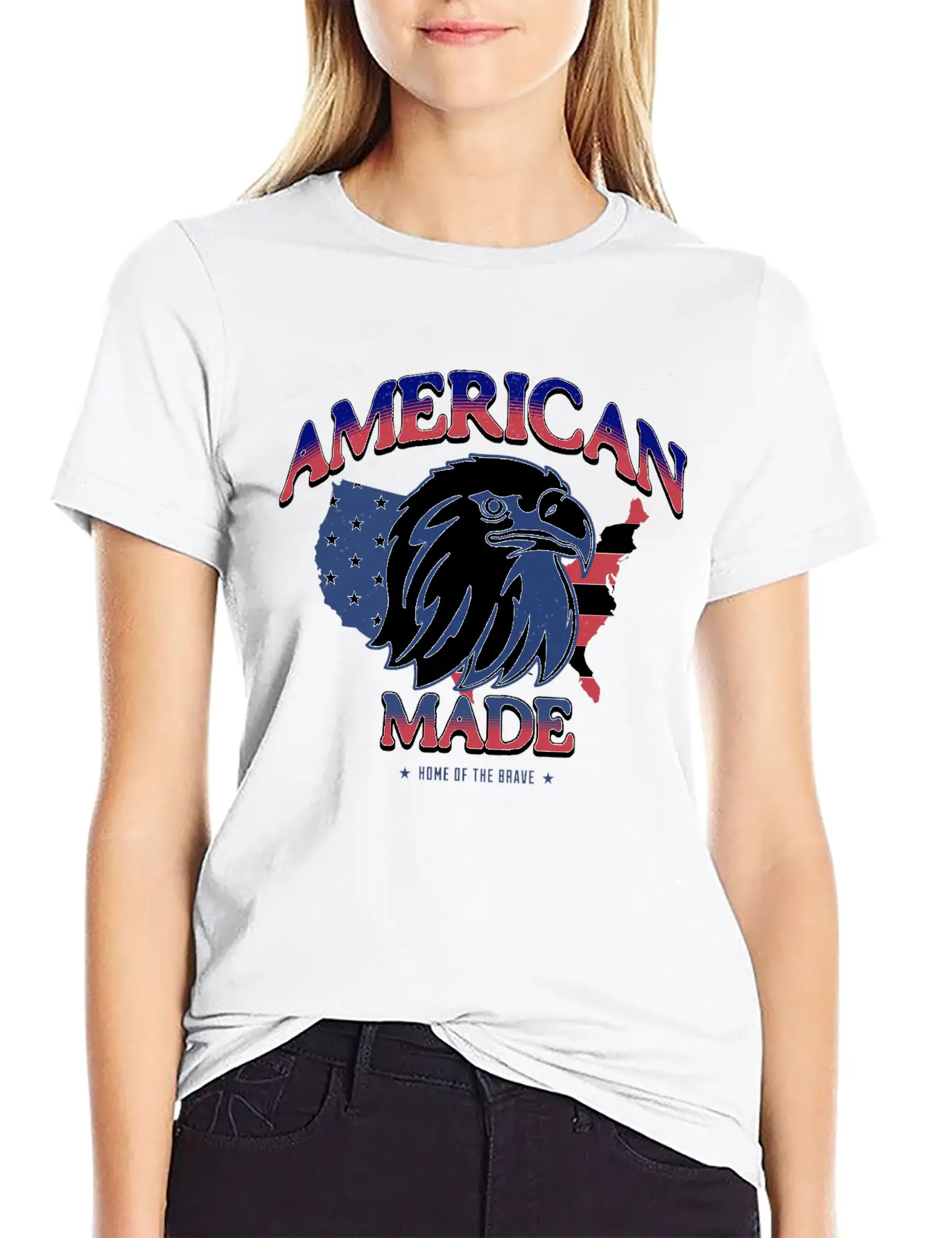 American Made HOME OF THE BRAVE Soft Cotton Short Sleeve Tee – Unisex Wardrobe Staple