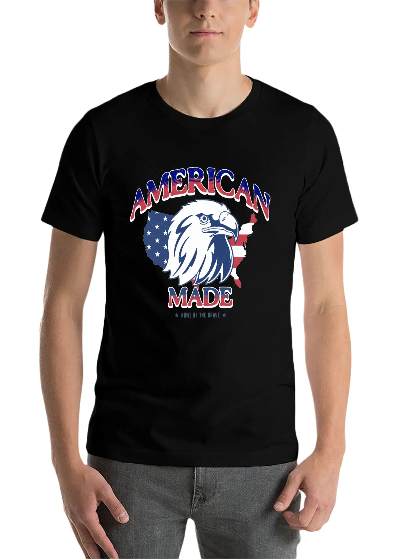 American Made HOME OF THE BRAVE Soft Cotton Short Sleeve Tee – Unisex Wardrobe Staple