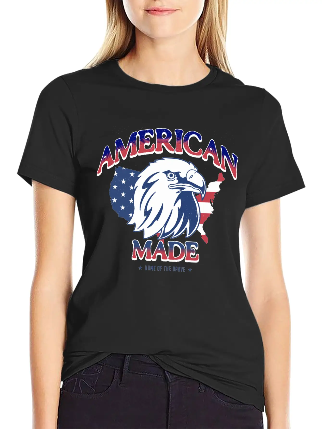 American Made HOME OF THE BRAVE Soft Cotton Short Sleeve Tee – Unisex Wardrobe Staple