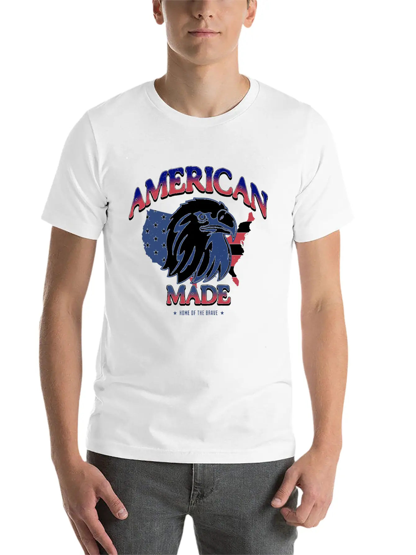 American Made HOME OF THE BRAVE Soft Cotton Short Sleeve Tee – Unisex Wardrobe Staple
