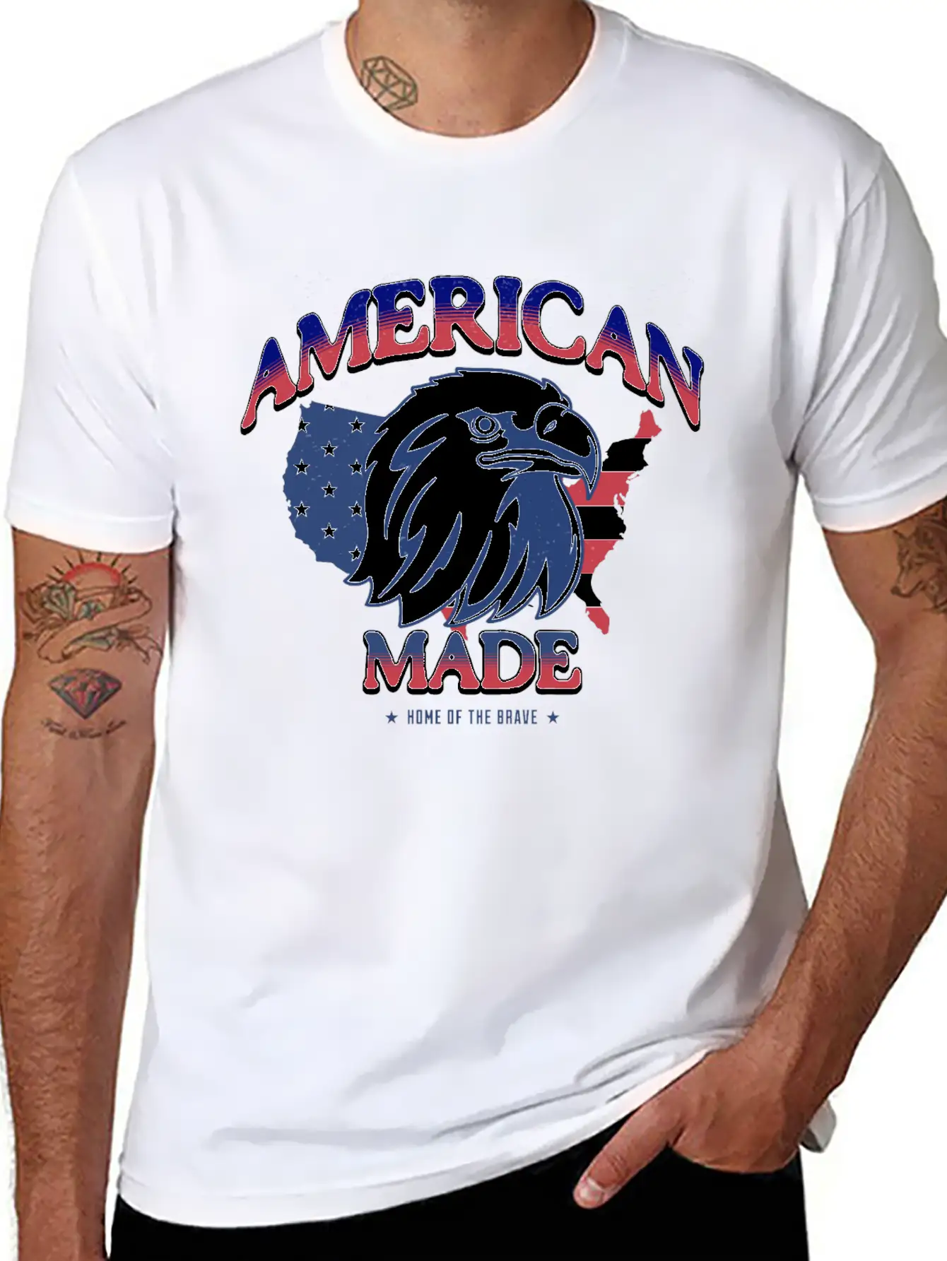 American Made HOME OF THE BRAVE Soft Cotton Short Sleeve Tee – Unisex Wardrobe Staple