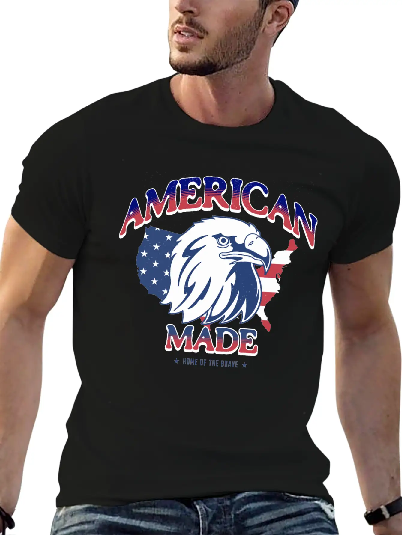 American Made HOME OF THE BRAVE Soft Cotton Short Sleeve Tee – Unisex Wardrobe Staple