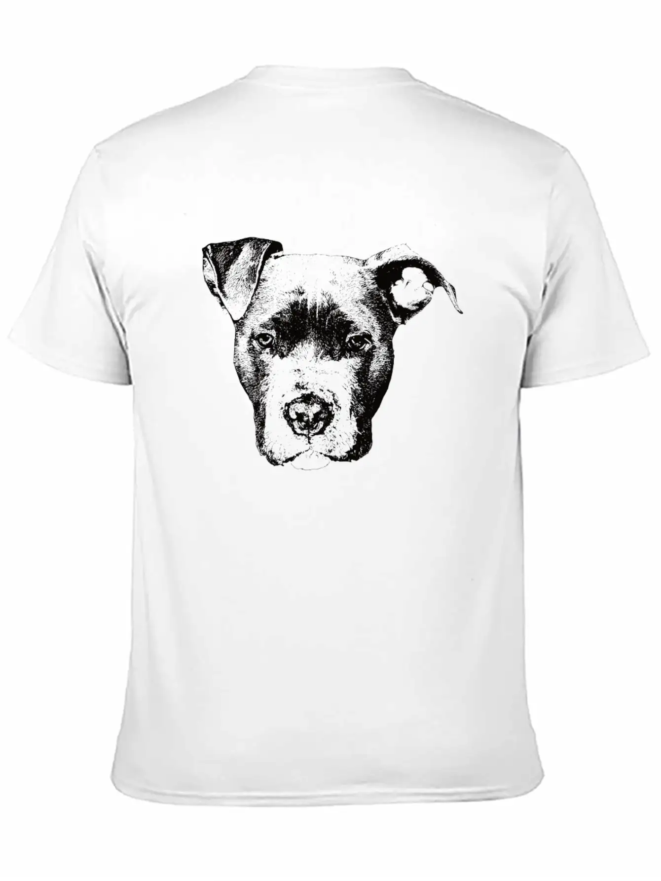 American Pit Bull Terrier Face Design - A Pittie Christmas Gift Stylish Everyday T-Shirt – Unisex Basic Cotton Tee