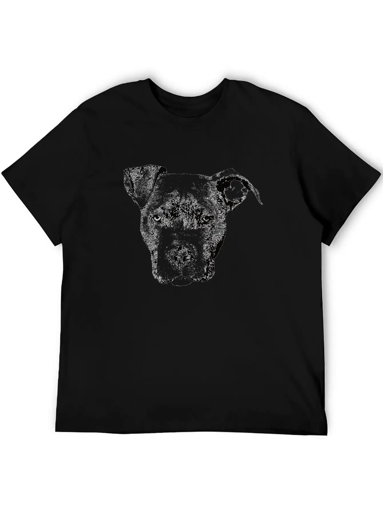American Pit Bull Terrier Face Design - A Pittie Christmas Gift Stylish Everyday T-Shirt – Unisex Basic Cotton Tee