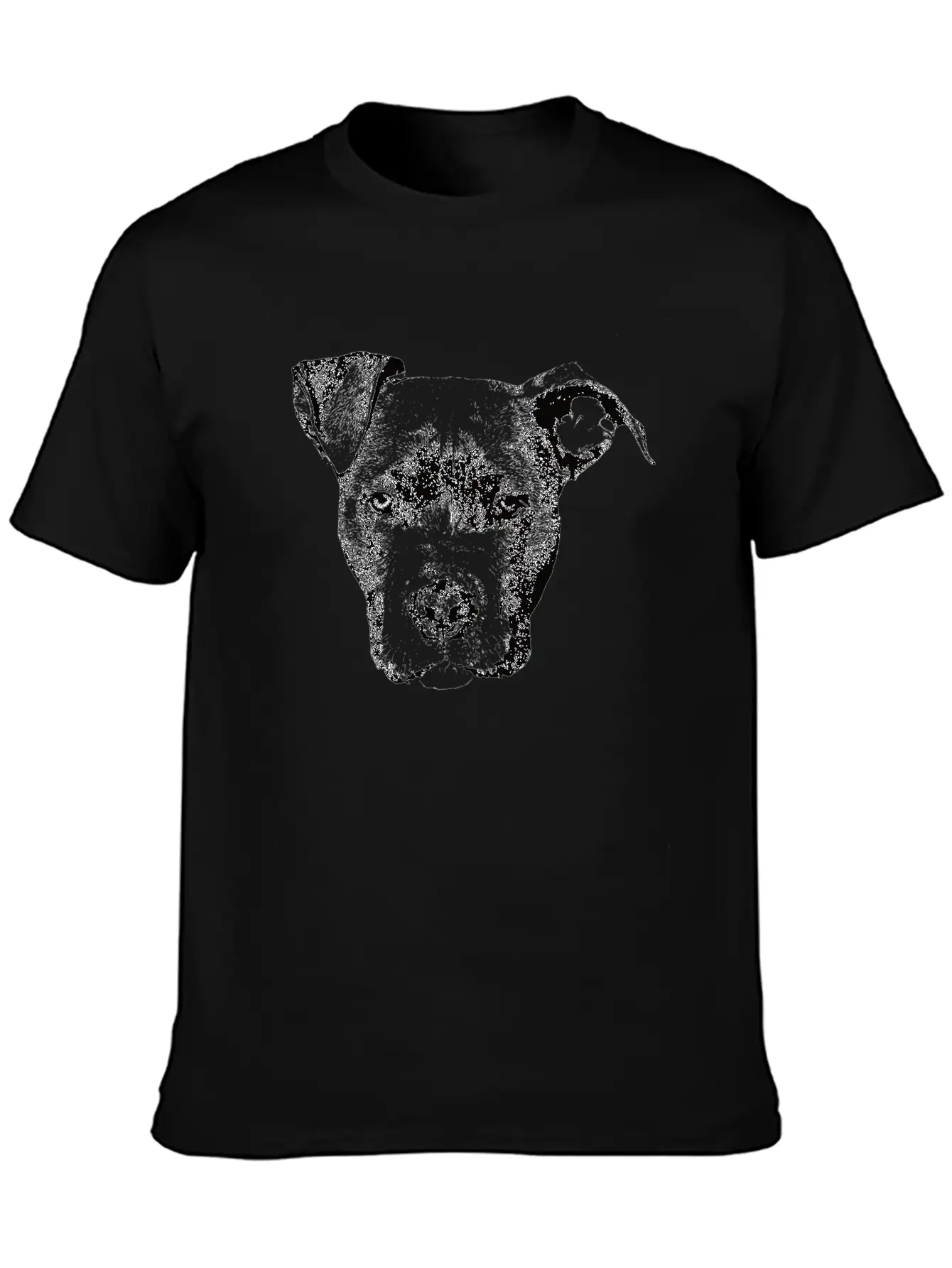 American Pit Bull Terrier Face Design - A Pittie Christmas Gift Unisex Casual T-Shirt ��� Clean Design For Daily Comfort