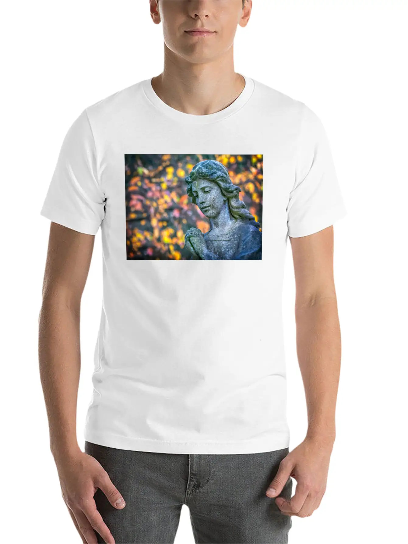 An Angel In Autumn Unisex Casual T-Shirt ��� Clean Design For Daily Comfort