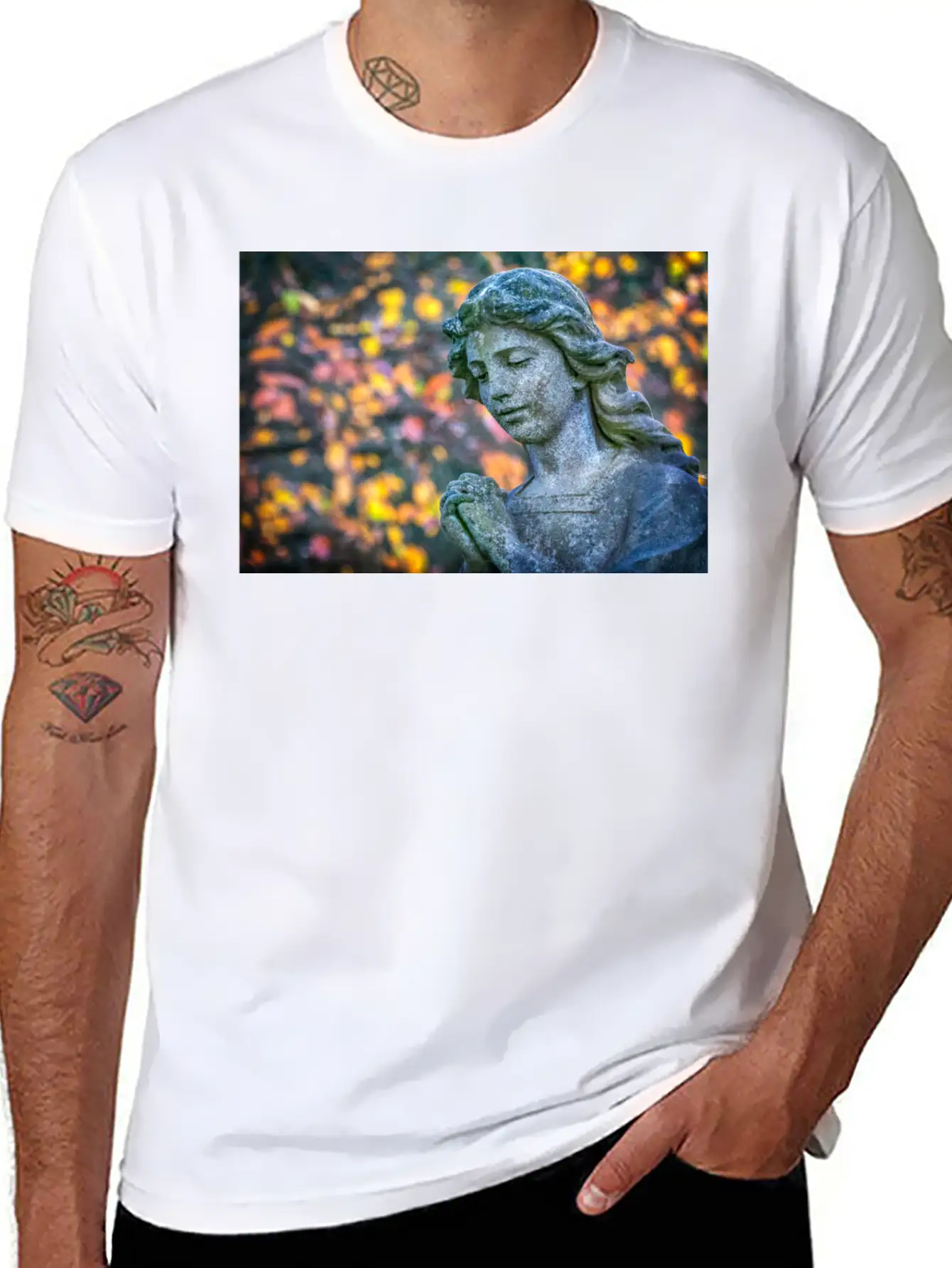 An Angel In Autumn Unisex Casual T-Shirt ��� Clean Design For Daily Comfort
