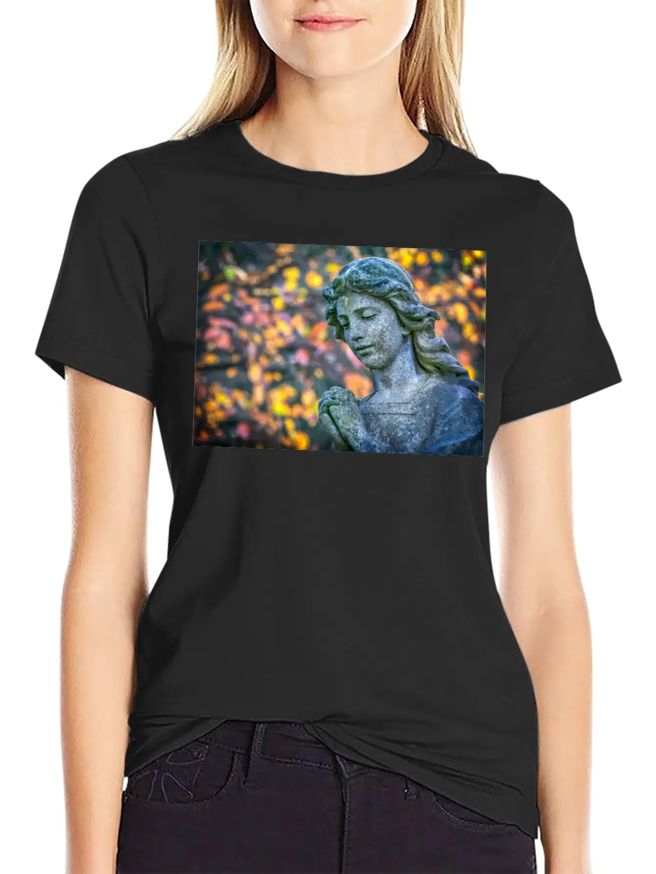 An Angel In Autumn Unisex Casual T-Shirt ��� Clean Design For Daily Comfort