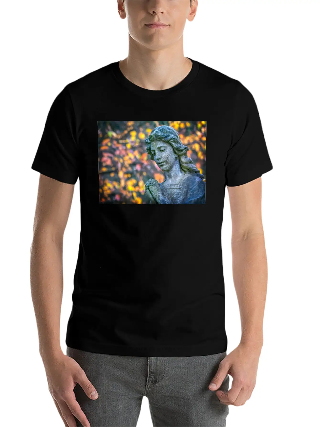 An Angel In Autumn Unisex Casual T-Shirt ��� Clean Design For Daily Comfort