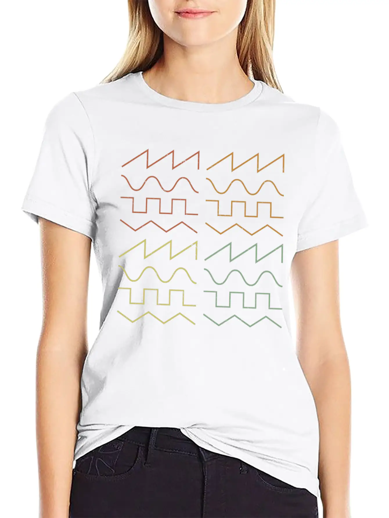 Analog Signal Waveform Modular Synthesizer Unisex Casual T-Shirt – Clean Design For Daily Comfort