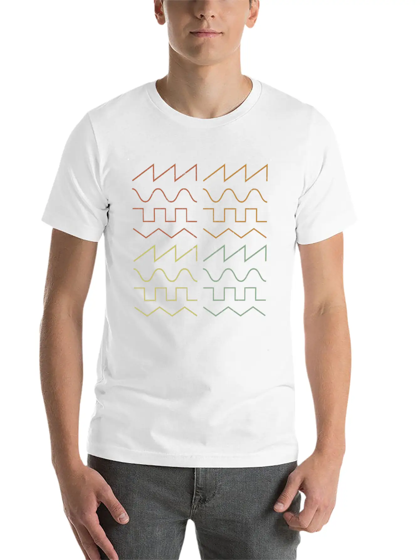 Analog Signal Waveform Modular Synthesizer Unisex Casual T-Shirt – Clean Design For Daily Comfort