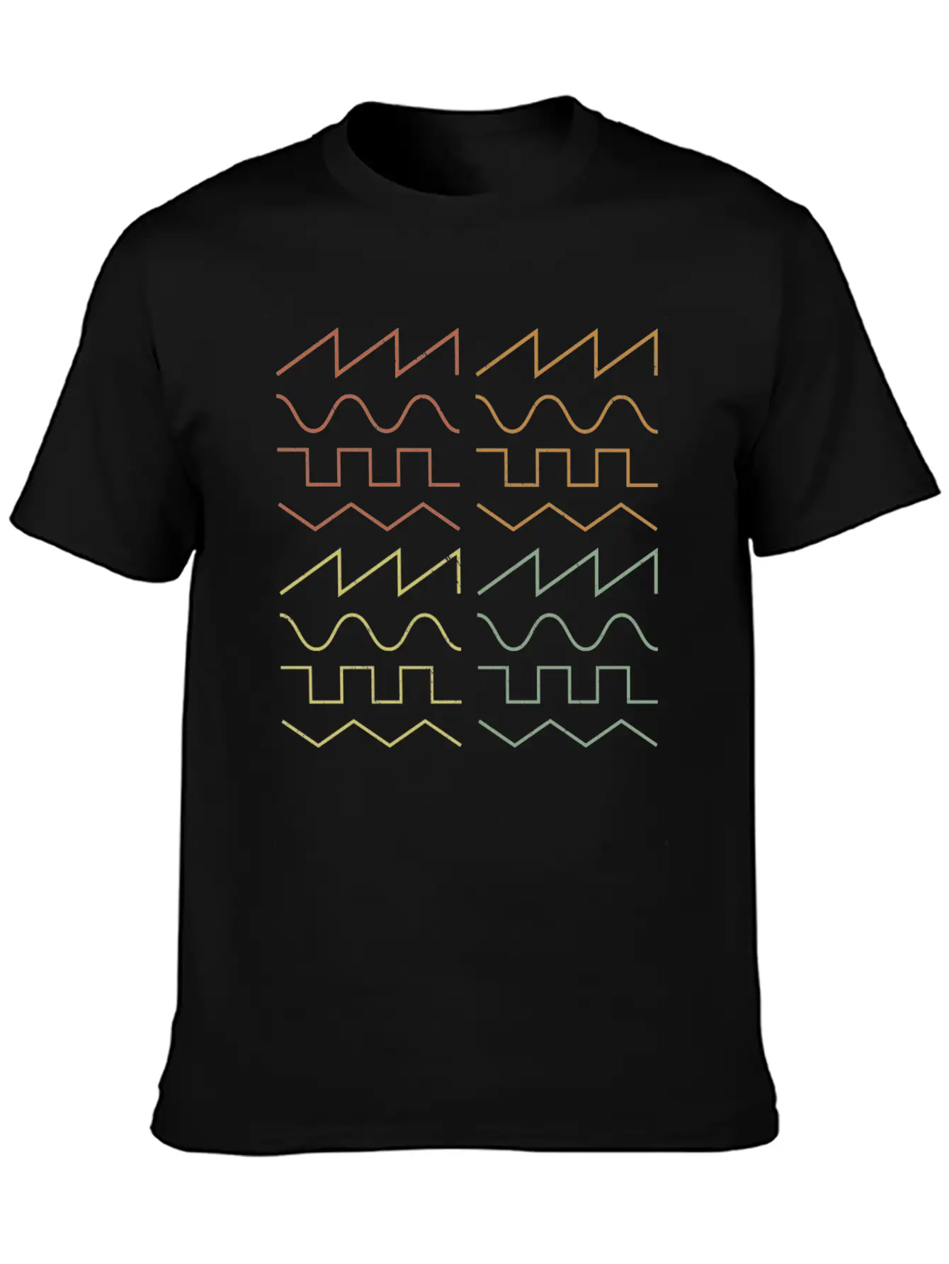 Analog Signal Waveform Modular Synthesizer Unisex Casual T-Shirt – Clean Design For Daily Comfort
