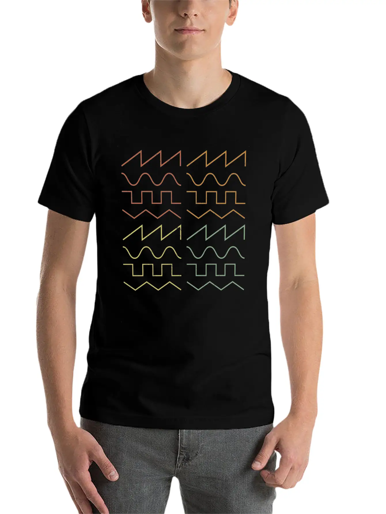 Analog Signal Waveform Modular Synthesizer Unisex Casual T-Shirt – Clean Design For Daily Comfort