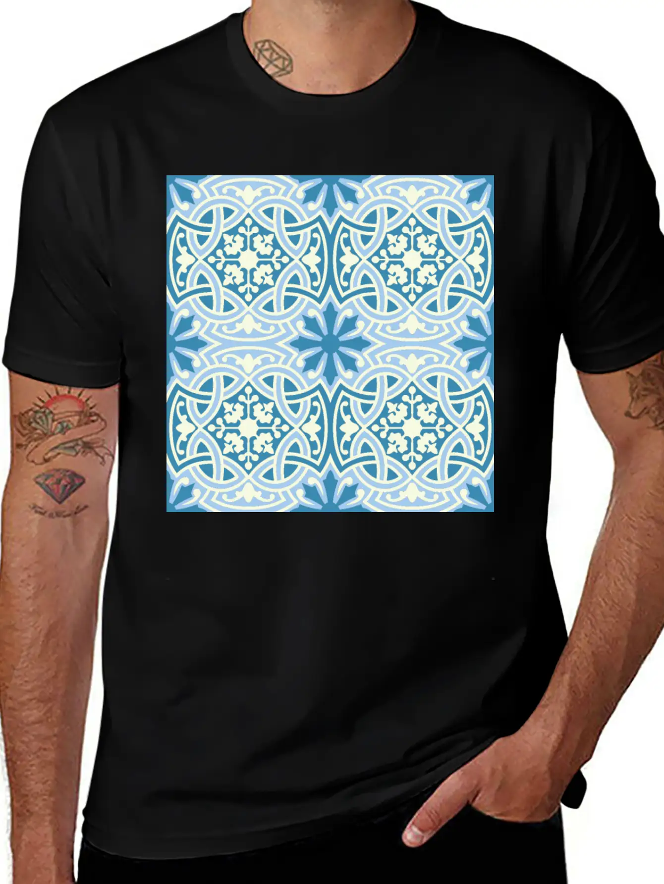 Andalusian Tiles 14 Classic Fit Graphic Tee For Daily Comfort – Unisex Cotton Shirt