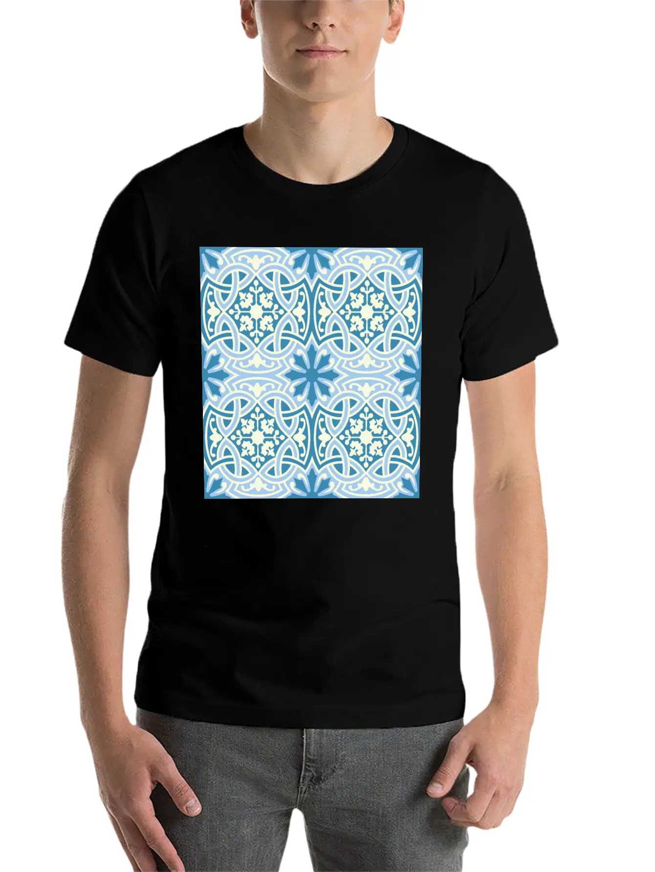 Andalusian Tiles 14 Classic Fit Graphic Tee For Daily Comfort – Unisex Cotton Shirt