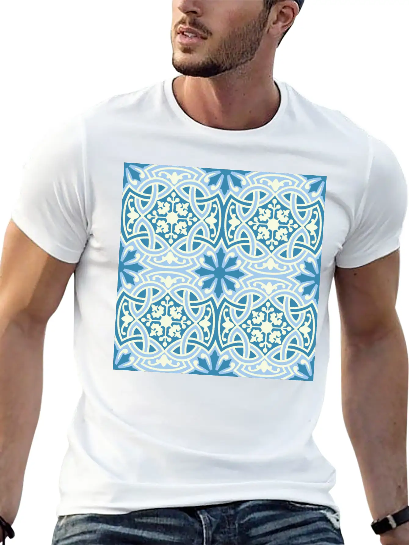 Andalusian Tiles 14 Classic Fit Graphic Tee For Daily Comfort – Unisex Cotton Shirt