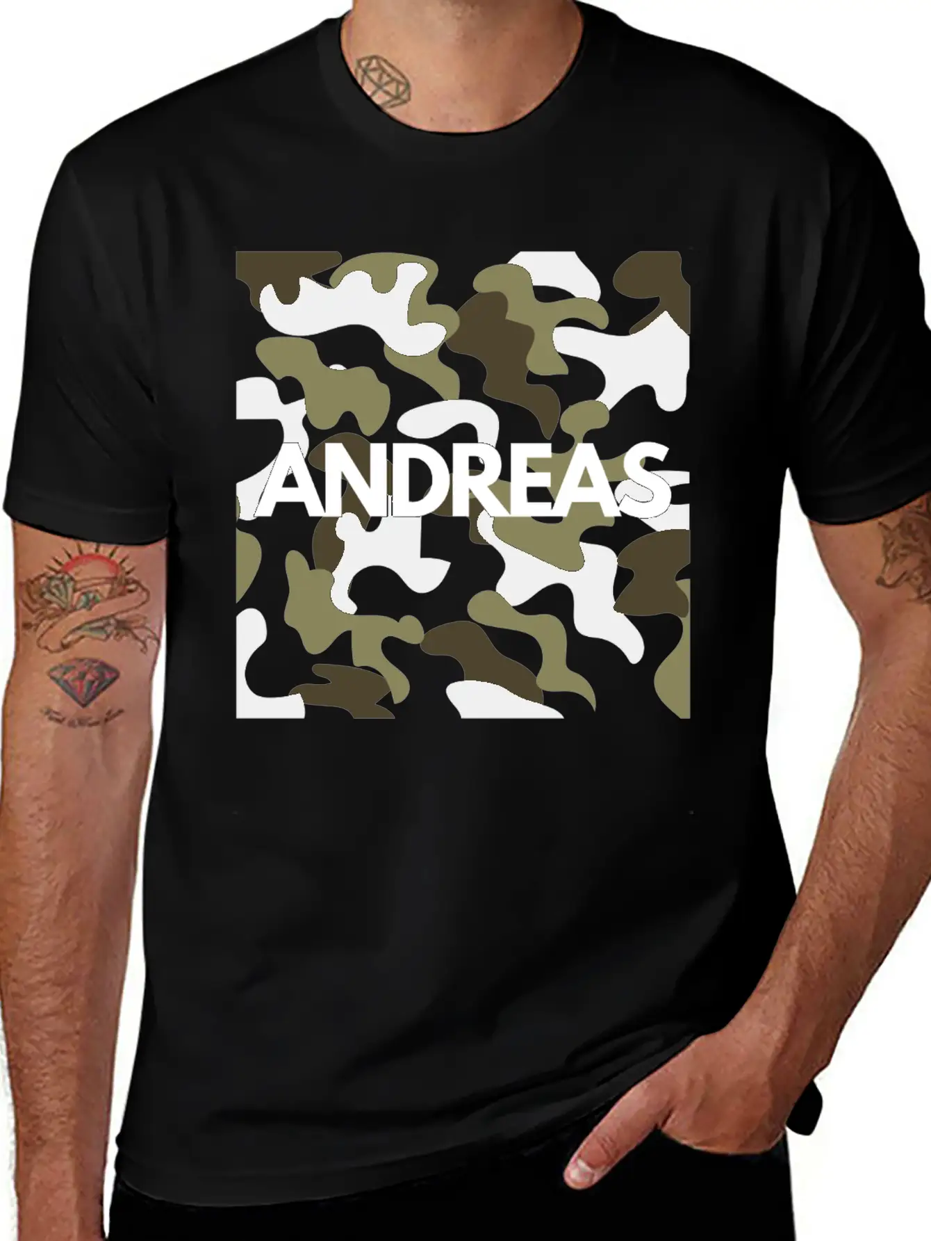 Andreas Name Hoodies Men Good Quality Camouflage Soft Cotton Short Sleeve Tee – Unisex Wardrobe Staple