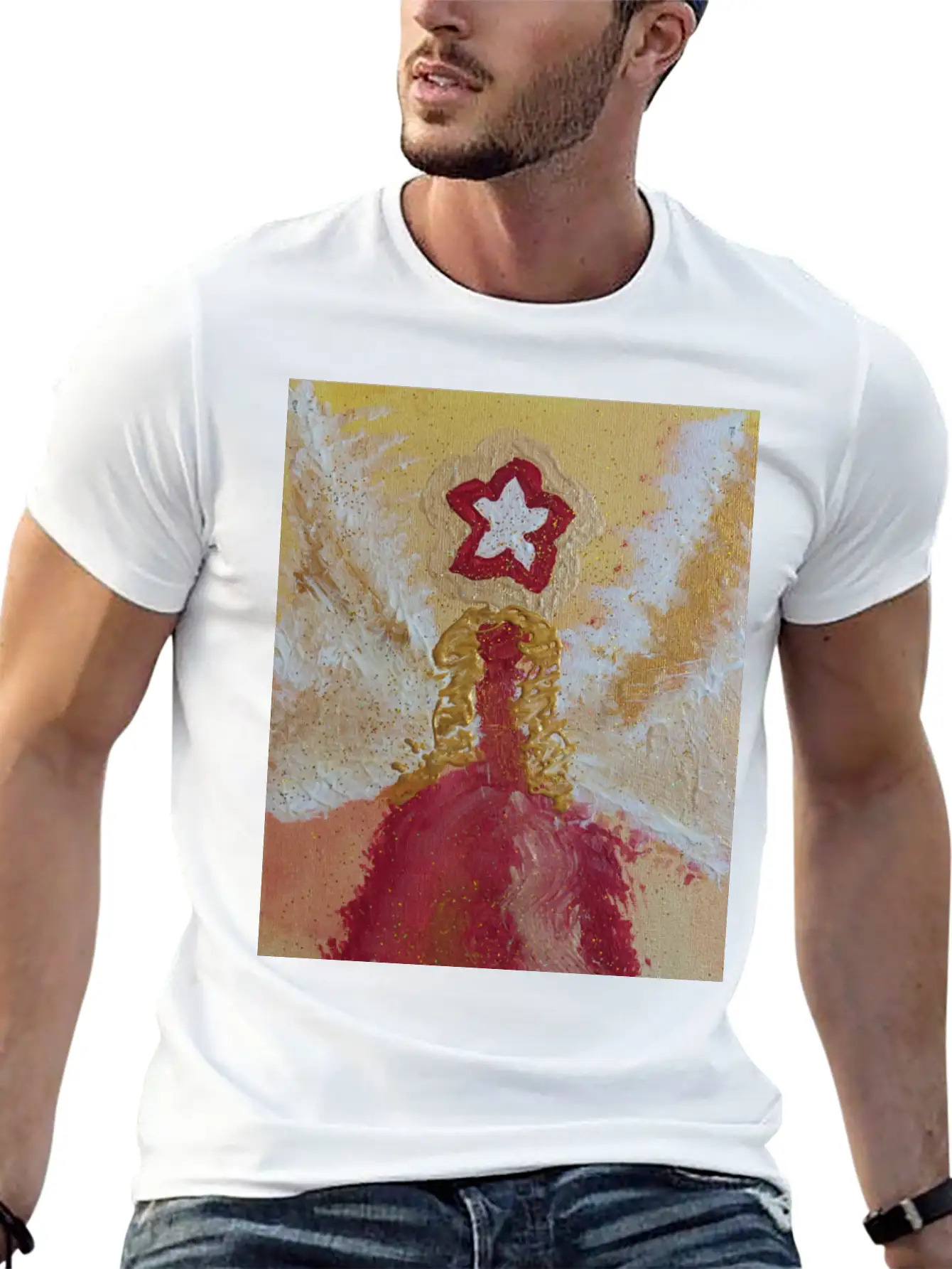 Angel Of Anticipation And Happiness Relaxed Everyday Tee – Lightweight And Durable Cotton