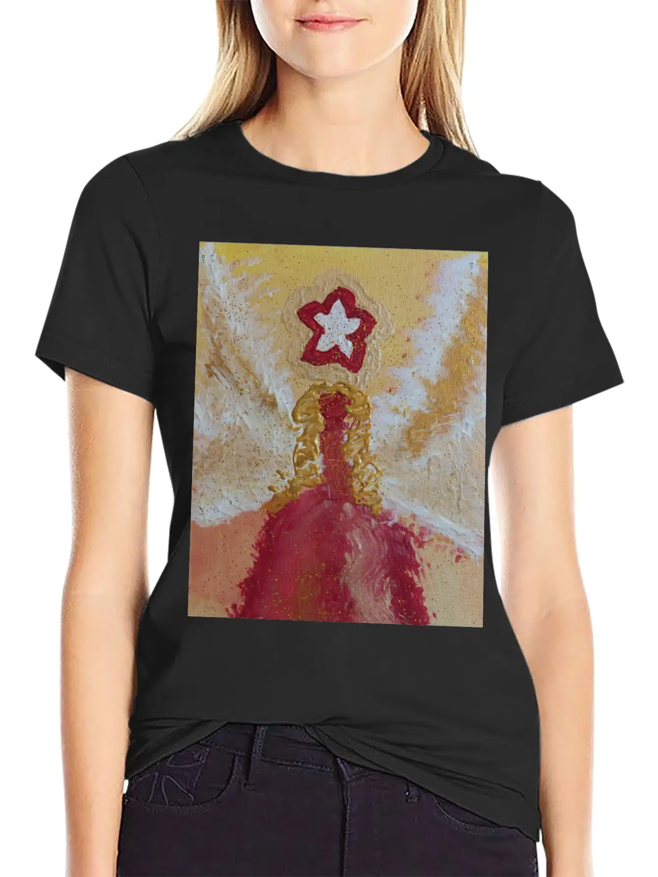 Angel Of Anticipation And Happiness Relaxed Everyday Tee – Lightweight And Durable Cotton