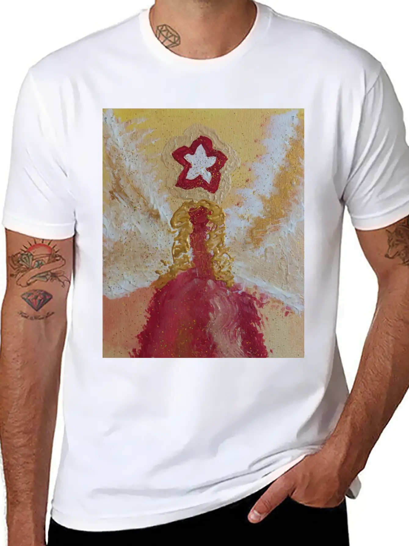 Angel Of Anticipation And Happiness Relaxed Everyday Tee – Lightweight And Durable Cotton