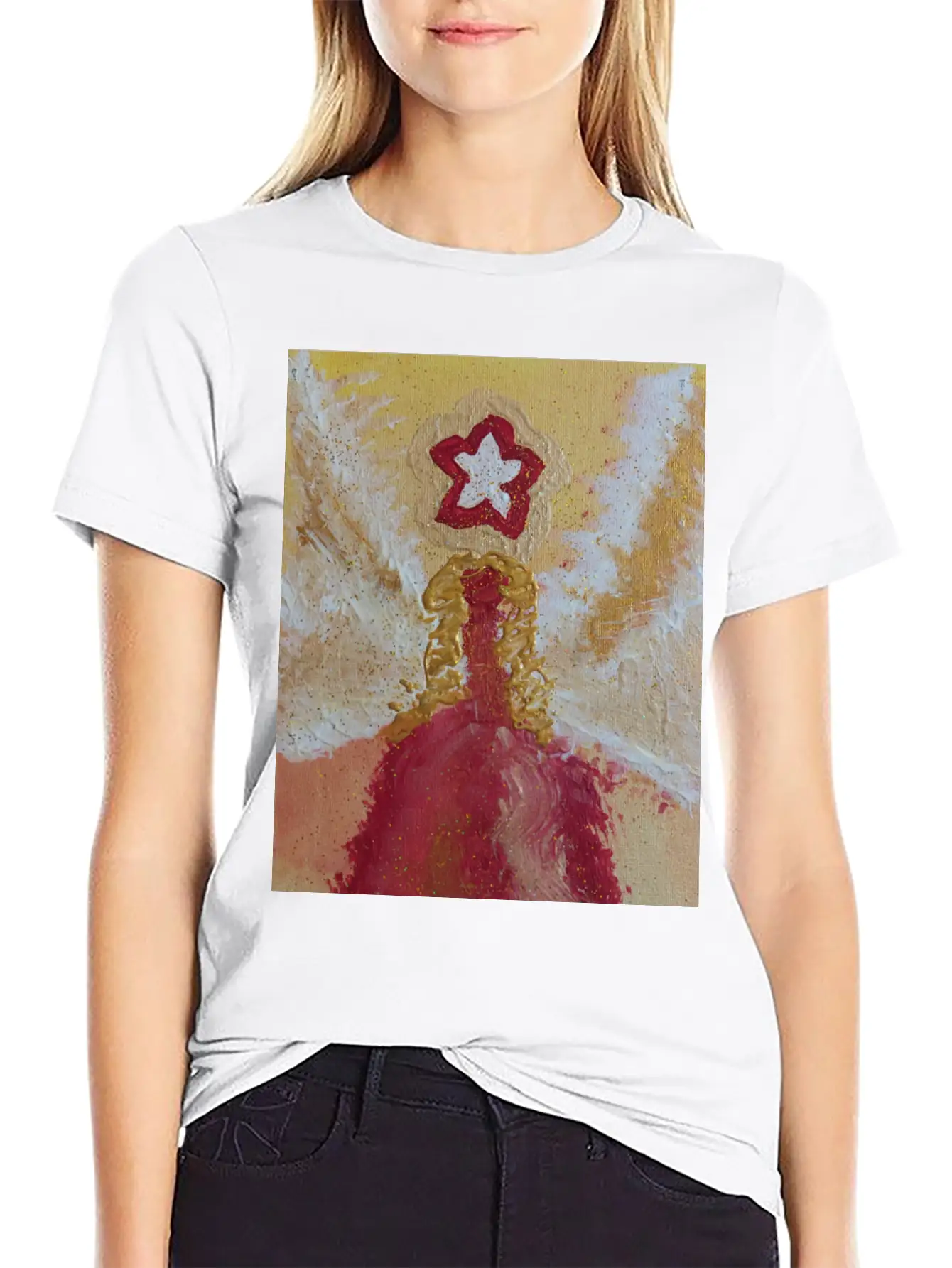 Angel Of Anticipation And Happiness Relaxed Everyday Tee – Lightweight And Durable Cotton