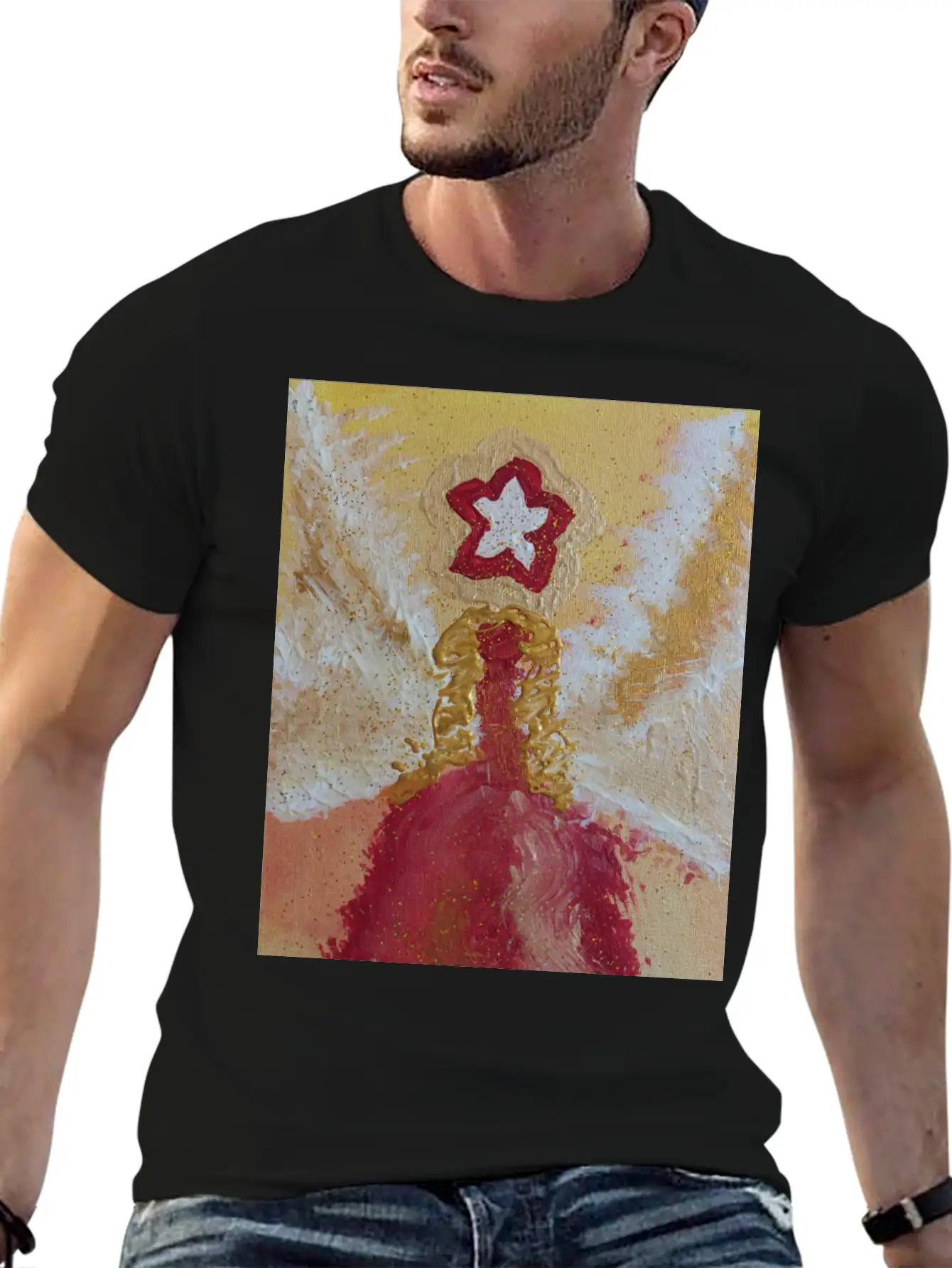 Angel Of Anticipation And Happiness Relaxed Everyday Tee – Lightweight And Durable Cotton