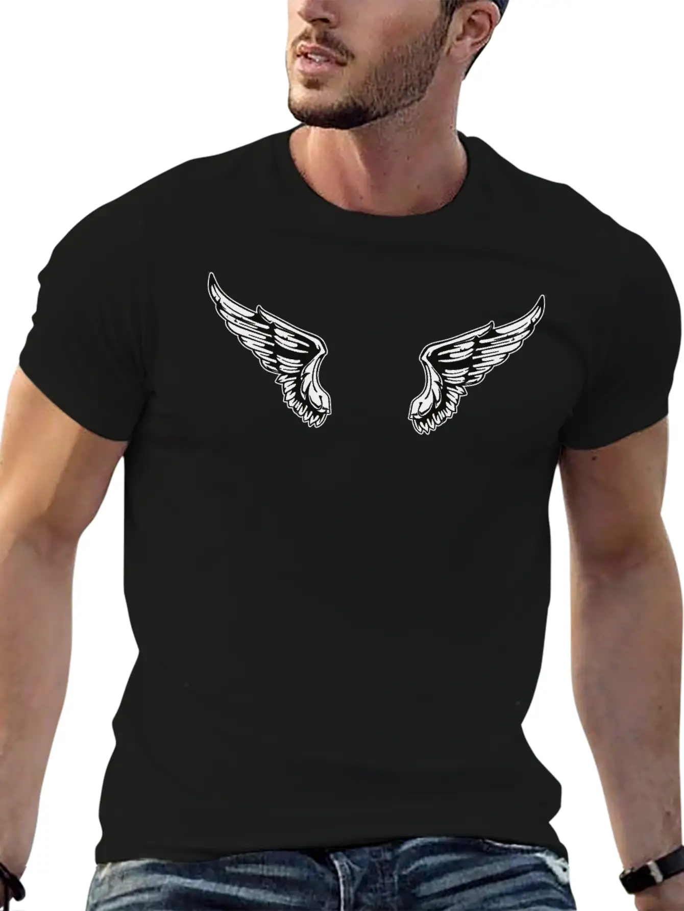 Angel Wings Essential Cotton Tee For Daily Outfits – Unisex Style