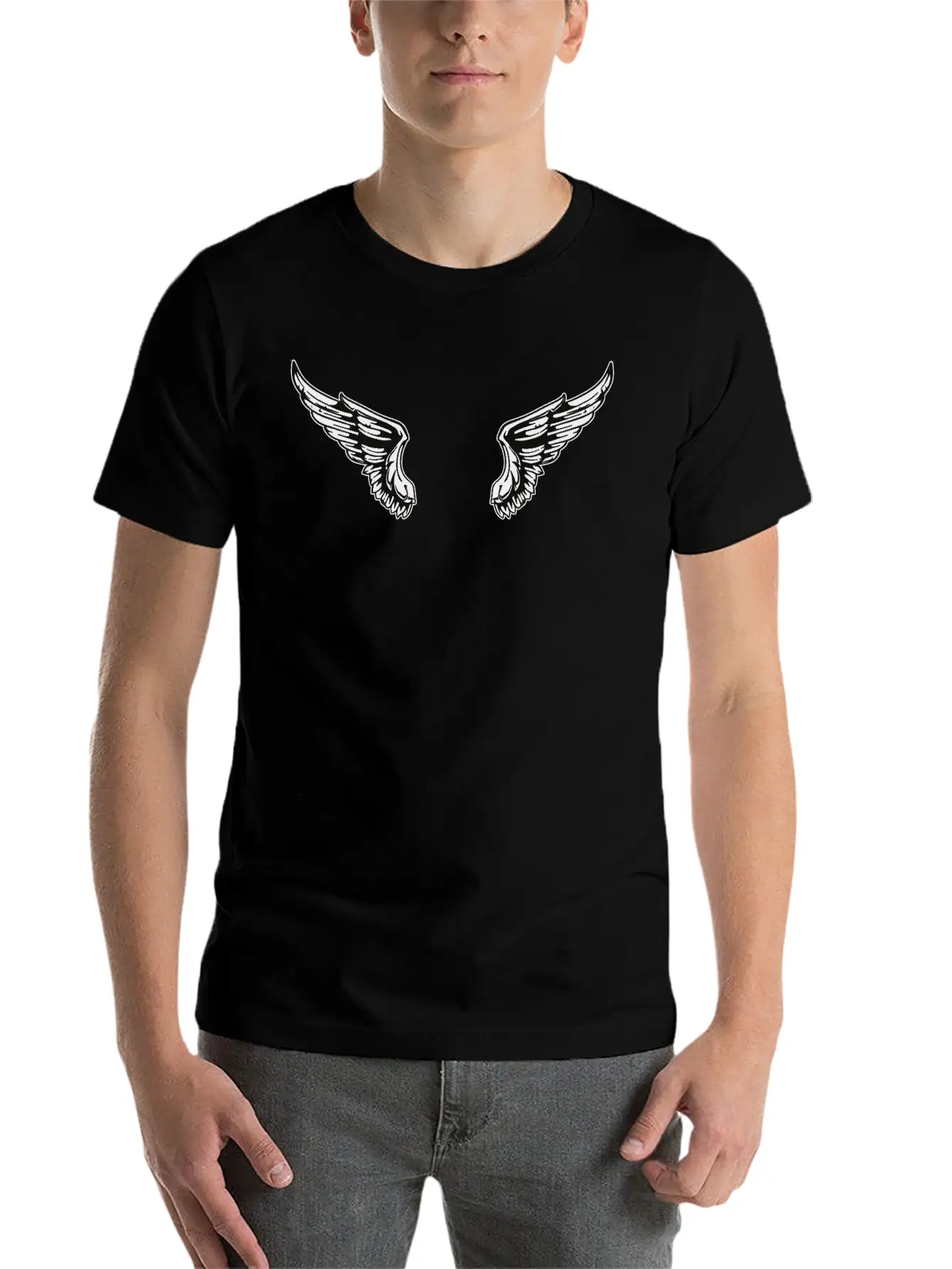 Angel Wings Essential Cotton Tee For Daily Outfits – Unisex Style