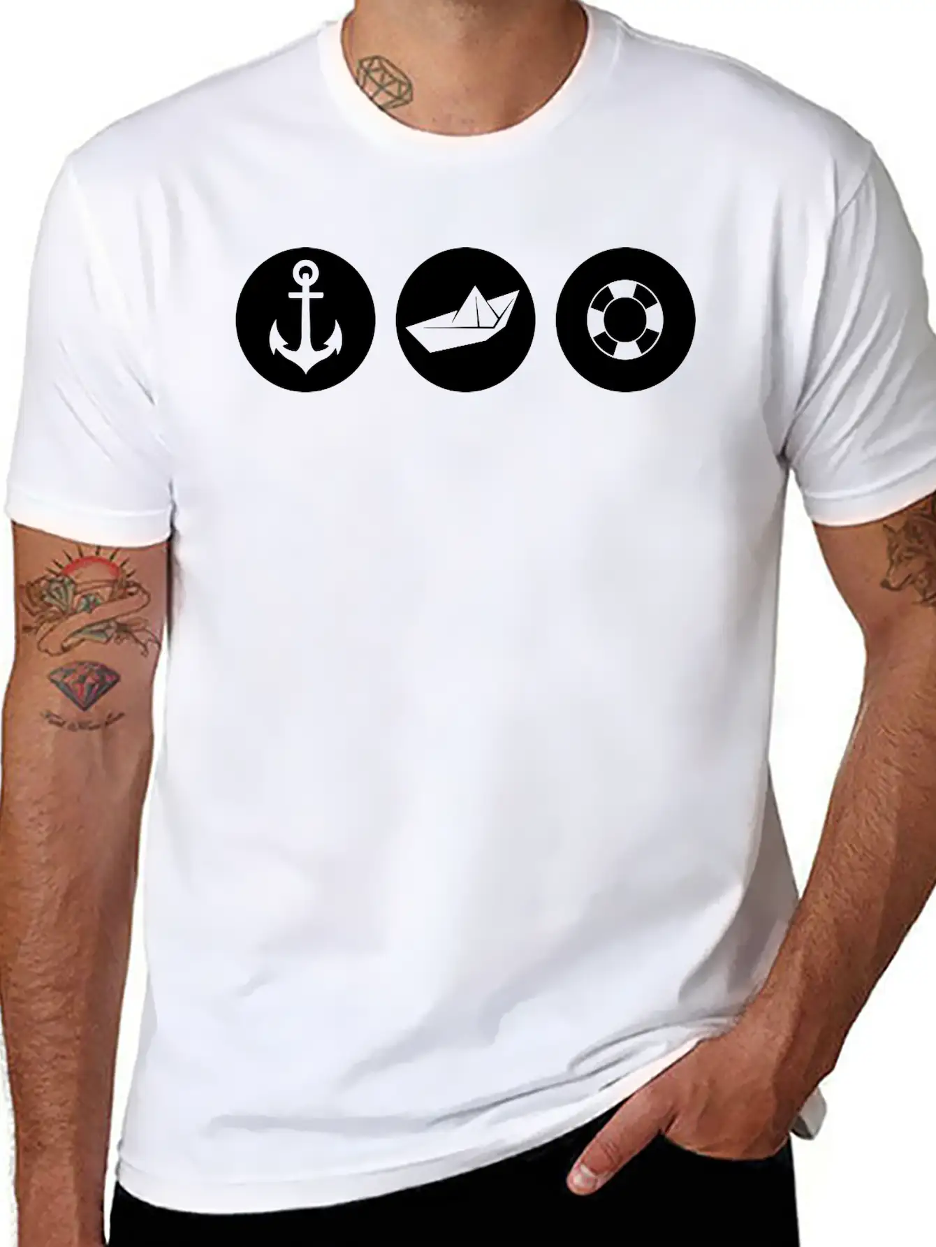 Anger Paper Boat Lifebelt Stylish Everyday T-Shirt – Unisex Basic Cotton Tee