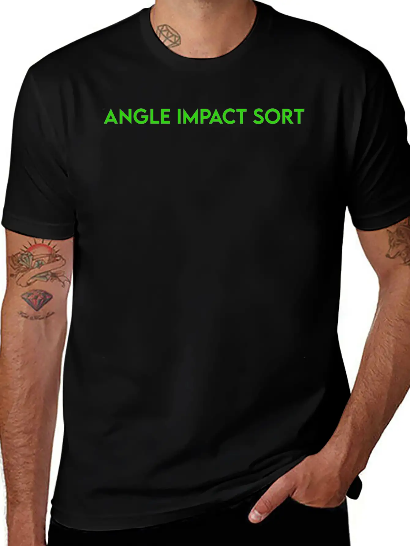 ANGLE IMPACT SORT Basic Graphic T-Shirt – Daily Comfort In Soft Cotton