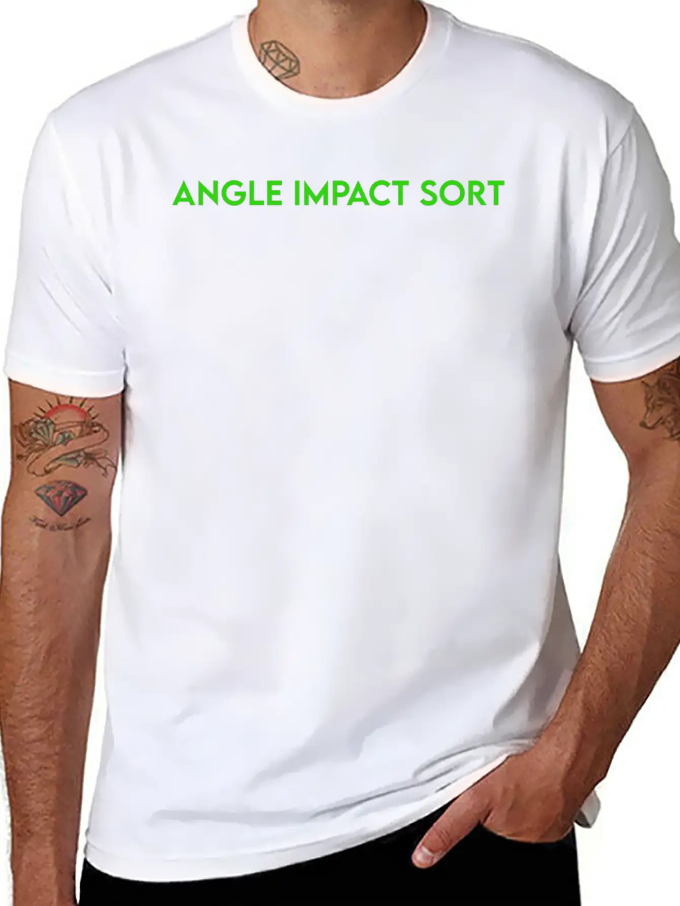 ANGLE IMPACT SORT Basic Graphic T-Shirt – Daily Comfort In Soft Cotton