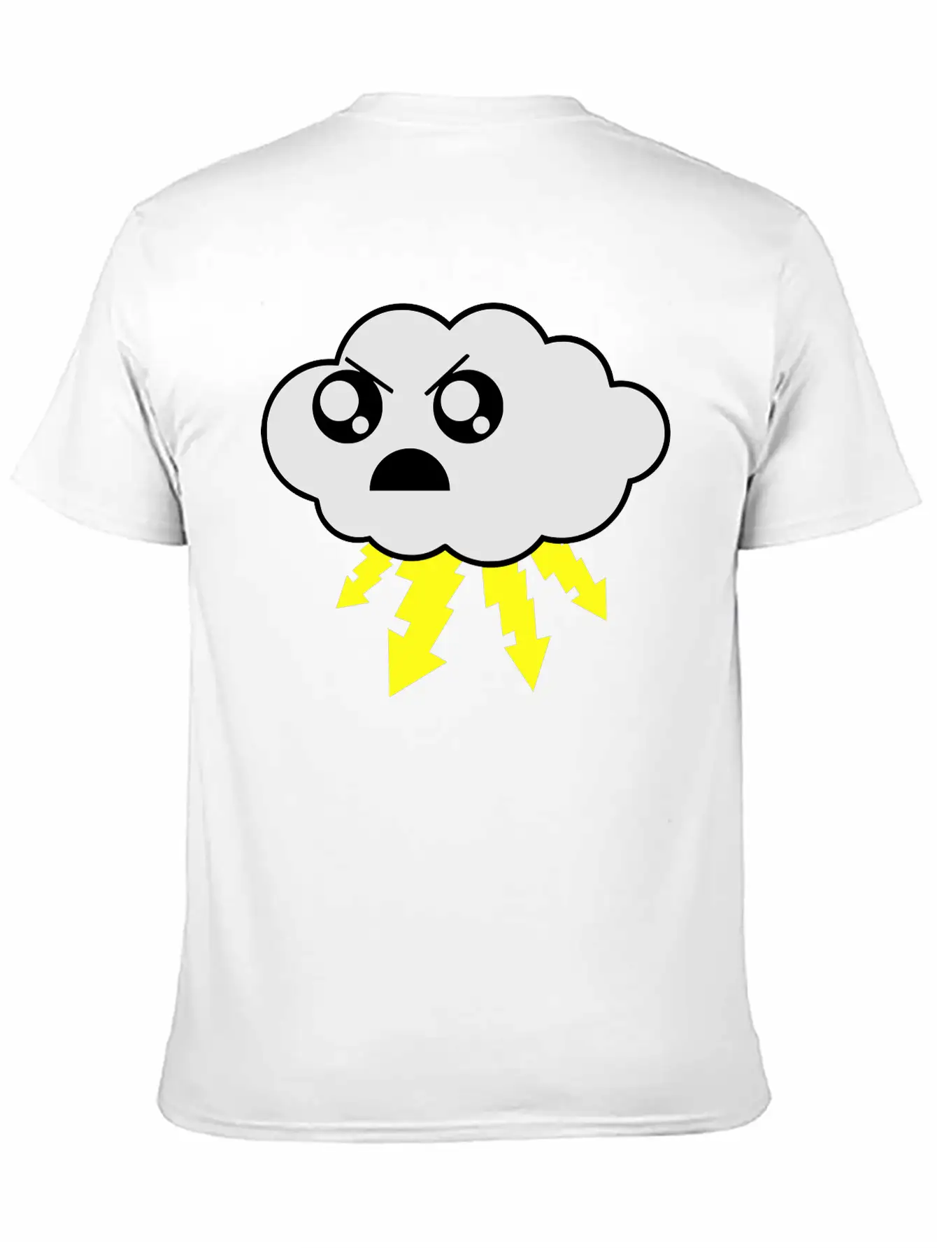 Angry Cloud Lightweight Cotton T-Shirt – Daily Comfort Graphic Shirt