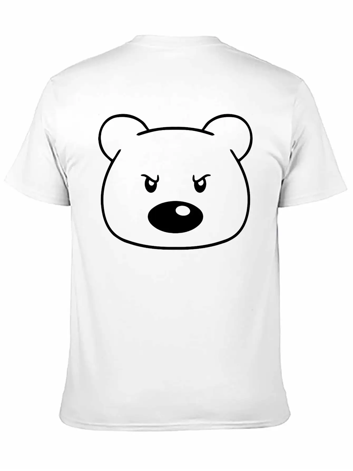 Angry Evil Mean Look Aggressive Dangerous Bear Cut Lightweight Cotton T-Shirt – Daily Comfort Graphic Shirt