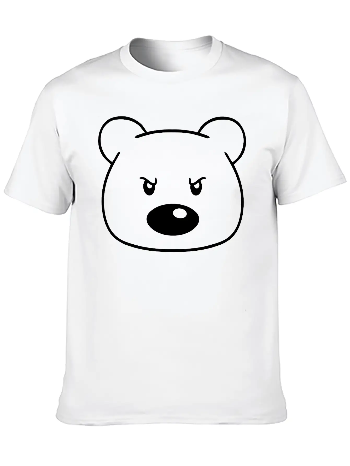 Angry Evil Mean Look Aggressive Dangerous Bear Cut Lightweight Cotton T-Shirt – Daily Comfort Graphic Shirt