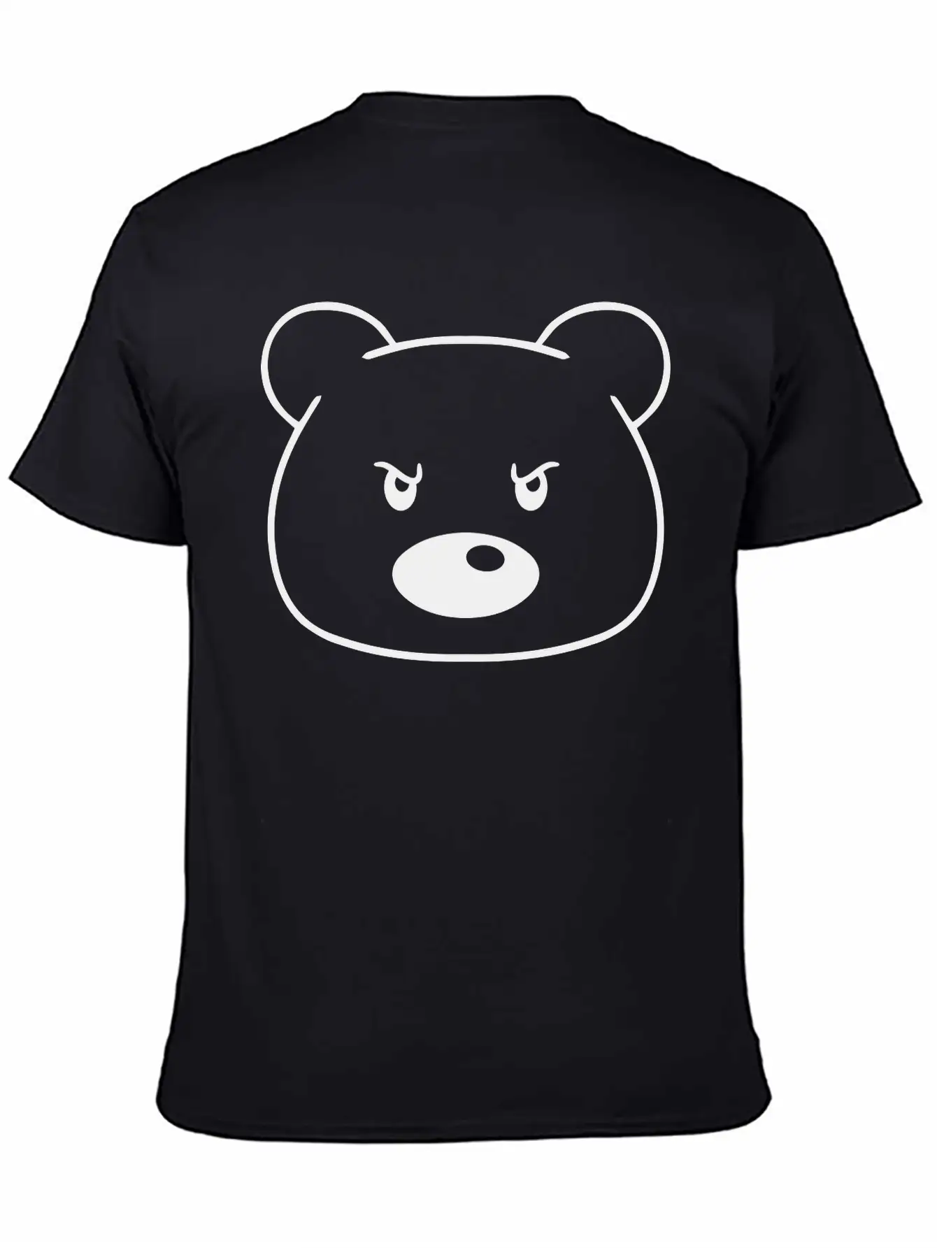 Angry Evil Mean Look Aggressive Dangerous Bear Cut Lightweight Cotton T-Shirt – Daily Comfort Graphic Shirt
