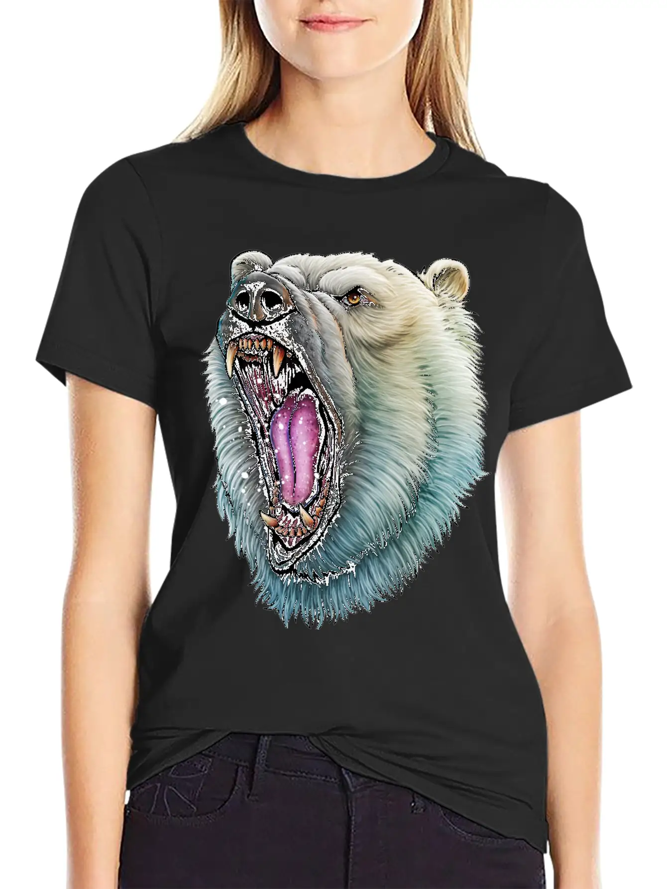Angry Polar Bear Soft Cotton Short Sleeve Tee – Unisex Wardrobe Staple
