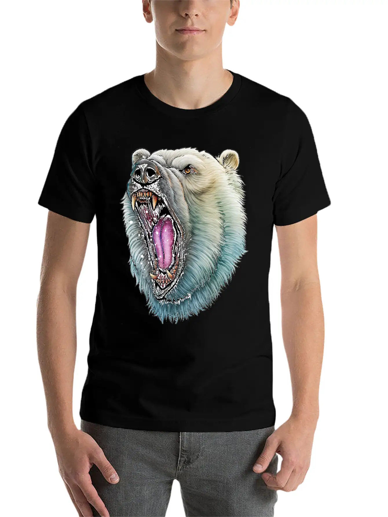 Angry Polar Bear Soft Cotton Short Sleeve Tee – Unisex Wardrobe Staple