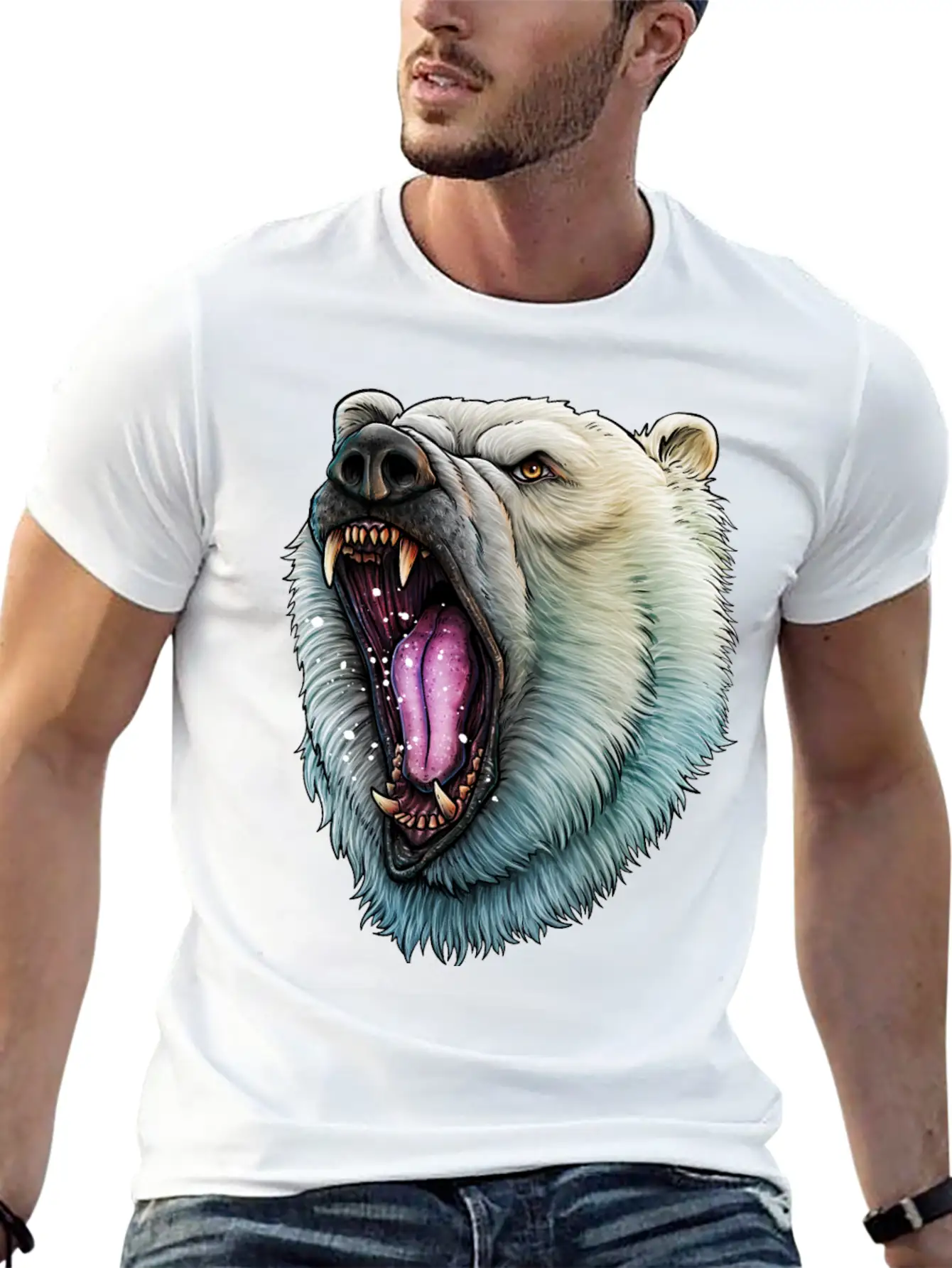 Angry Polar Bear Soft Cotton Short Sleeve Tee – Unisex Wardrobe Staple