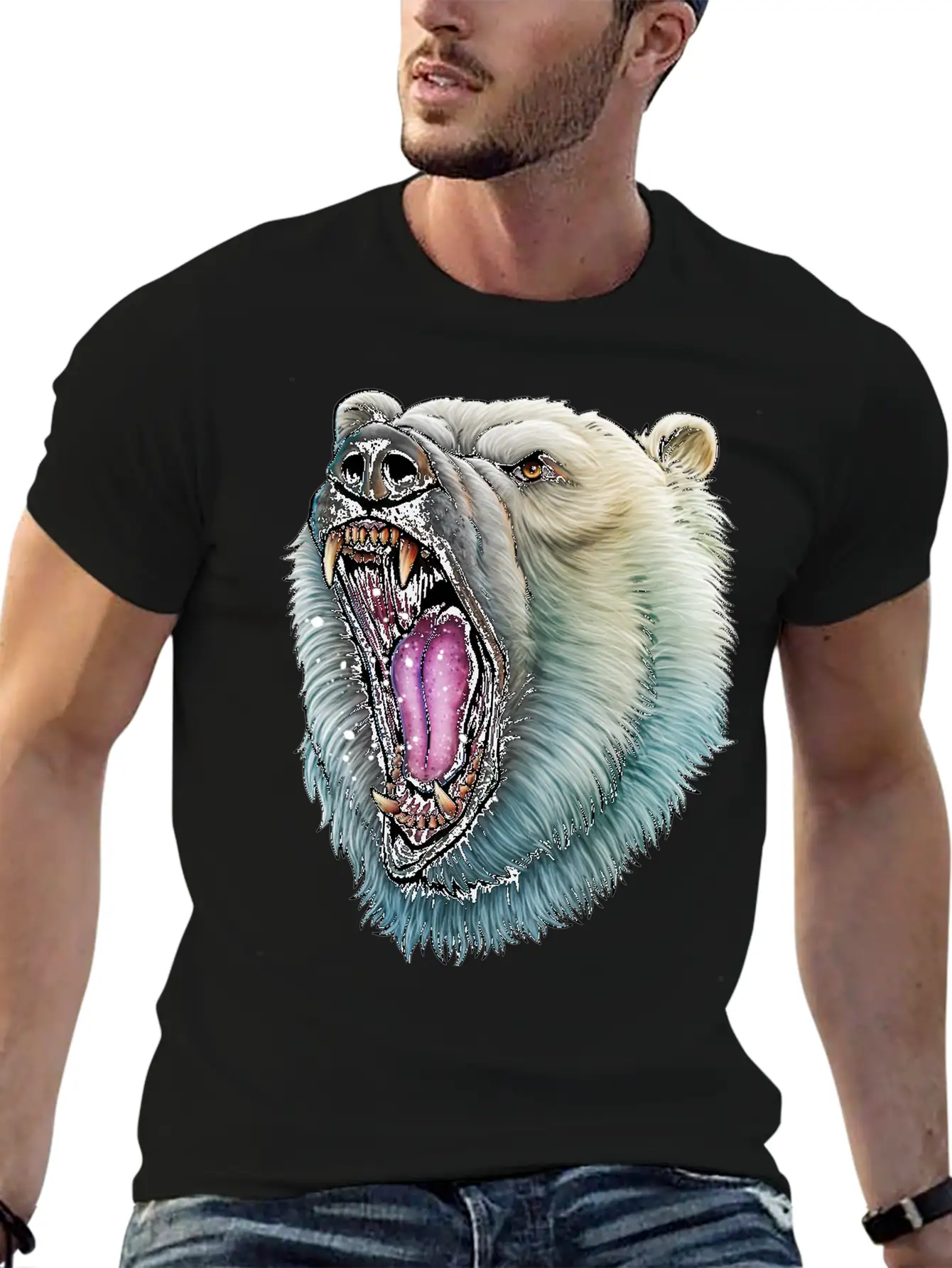 Angry Polar Bear Soft Cotton Short Sleeve Tee – Unisex Wardrobe Staple