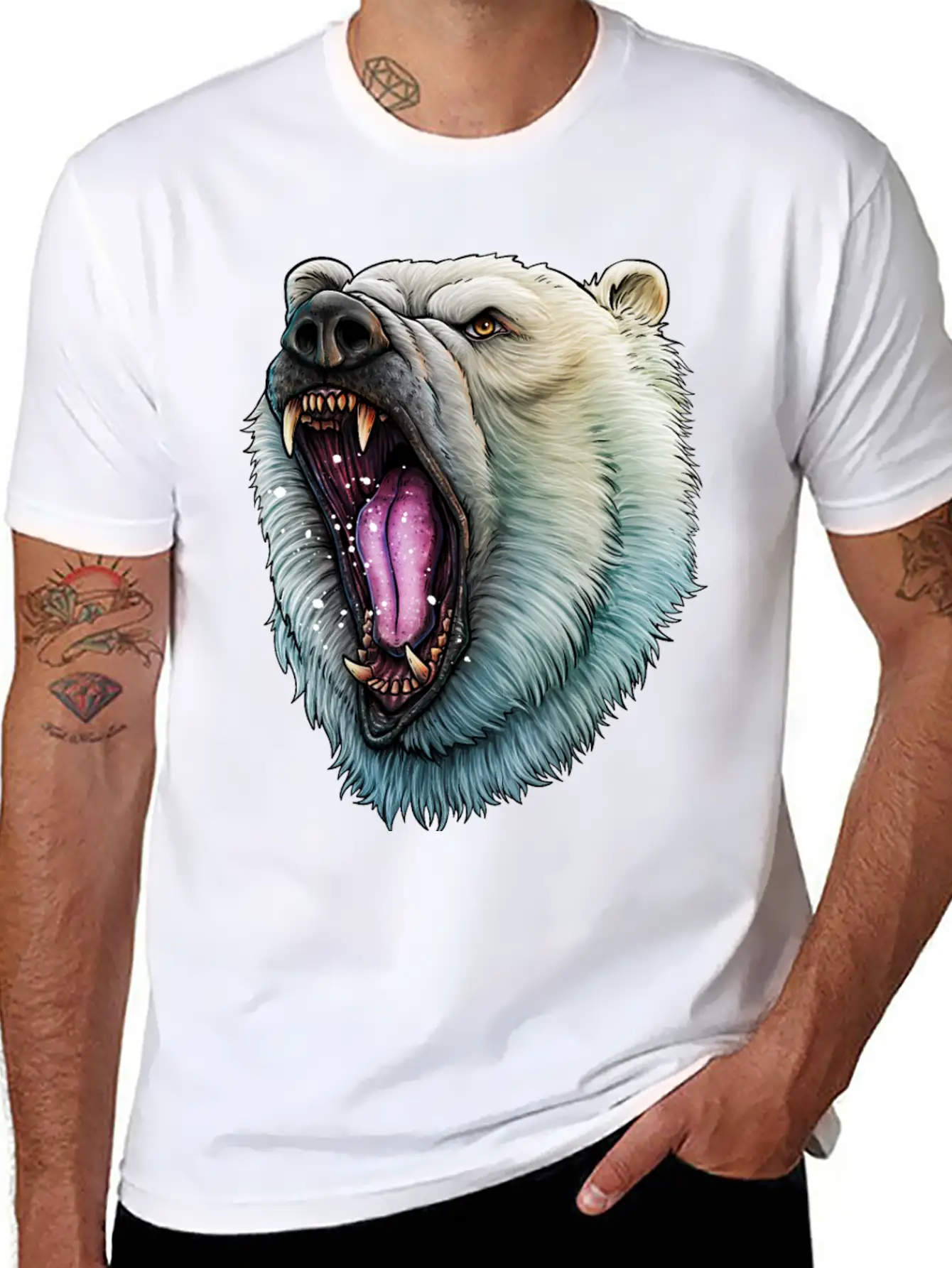 Angry Polar Bear Soft Cotton Short Sleeve Tee – Unisex Wardrobe Staple